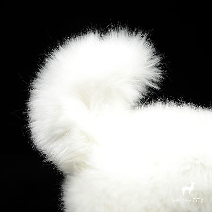 Simulation Samoyed Plush Toy, Standing White Samoyed Pet Dog Stuffed Animal