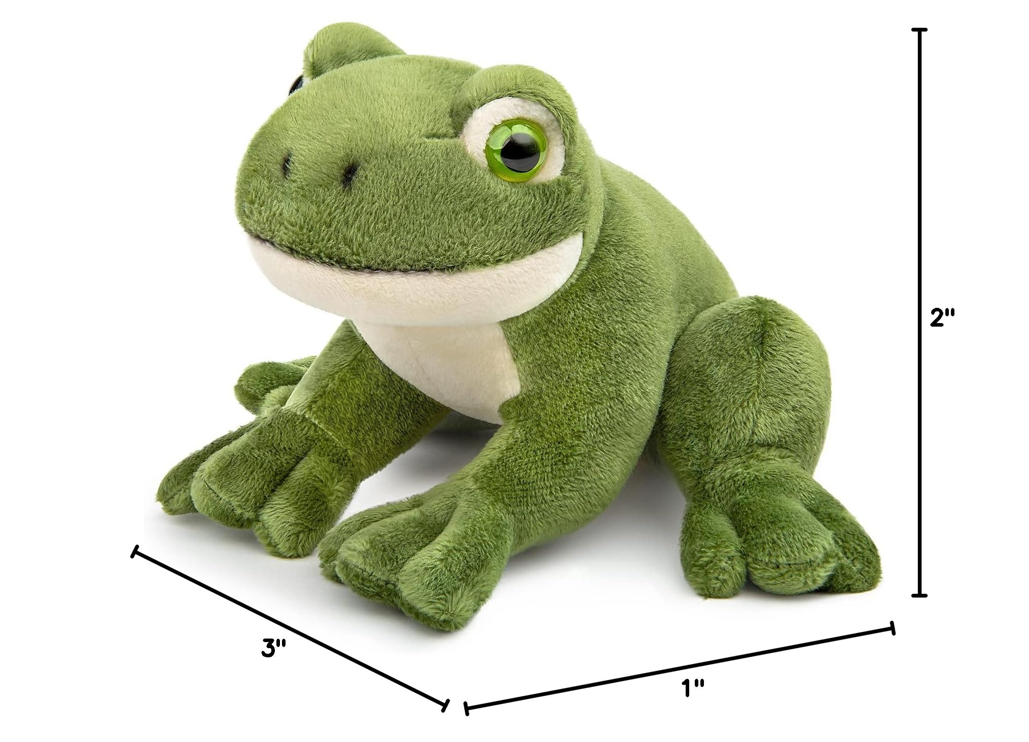 Simulation Frog Plush Toy, Lifelike Green Frog Stuffed Animals Reptilian Plushie Toys