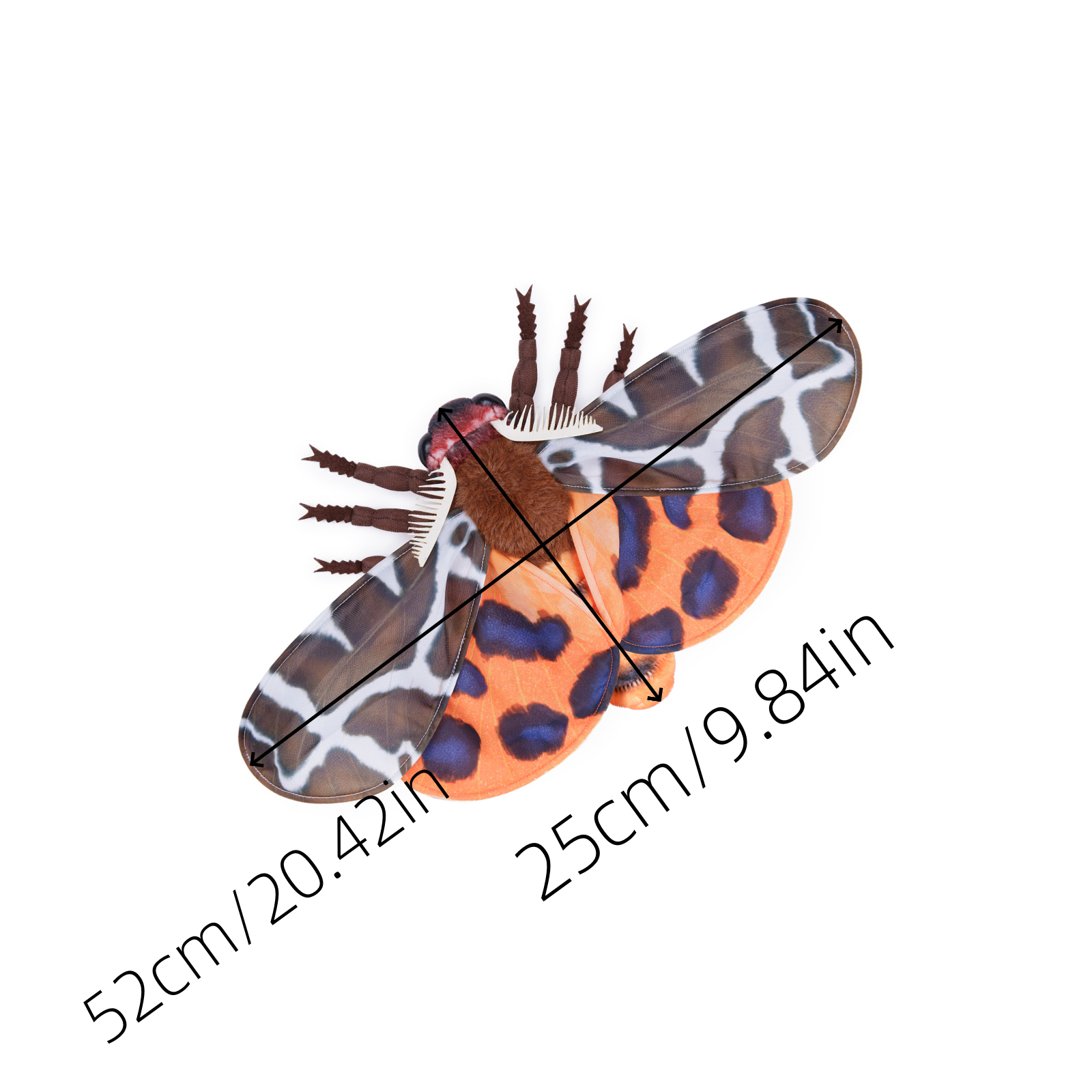 Riesiges Gartentigermotte-Plüschtier, lebensechte Gartentigermotte-Plüschtiere