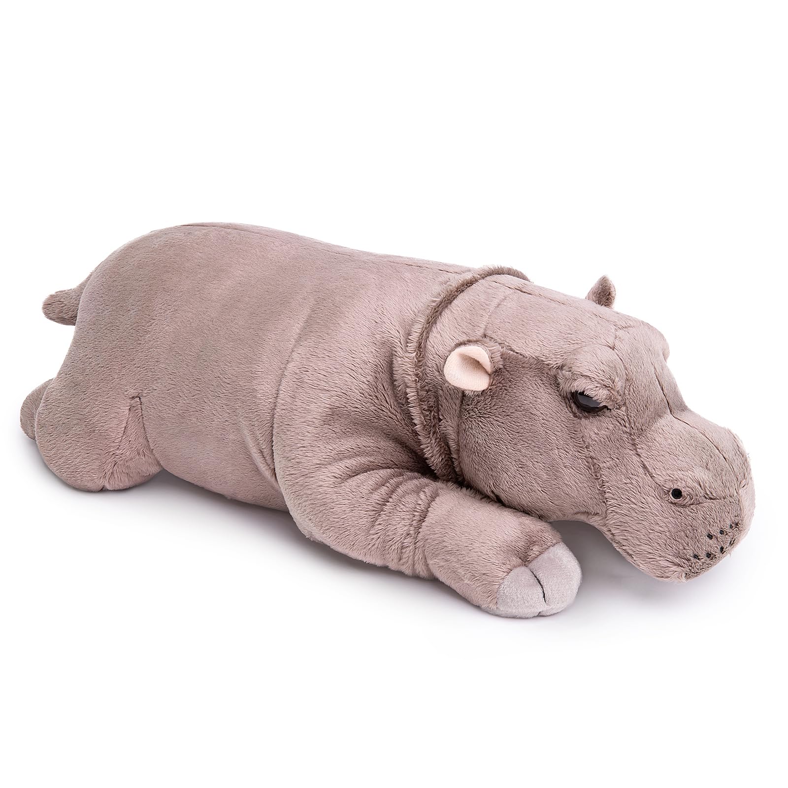 Realistic Hippo Plush Toy, Standing Hippopotamus Stuffed Animal