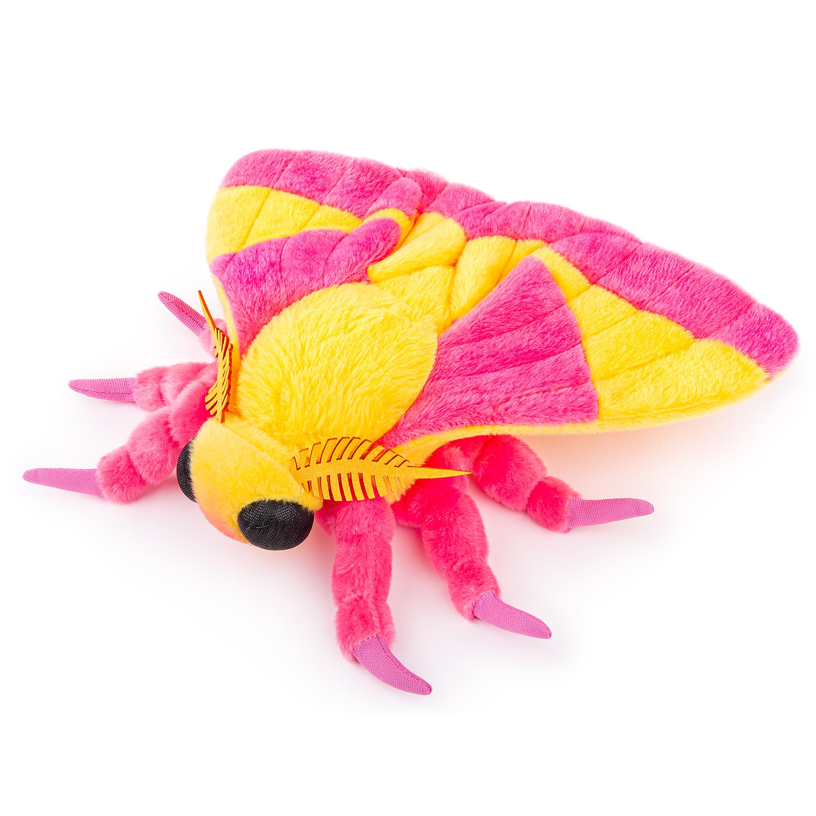 Rosy Maple Moth Plush Toy, Lifelike Rosy Maple Moth Stuffed Animals 11in
