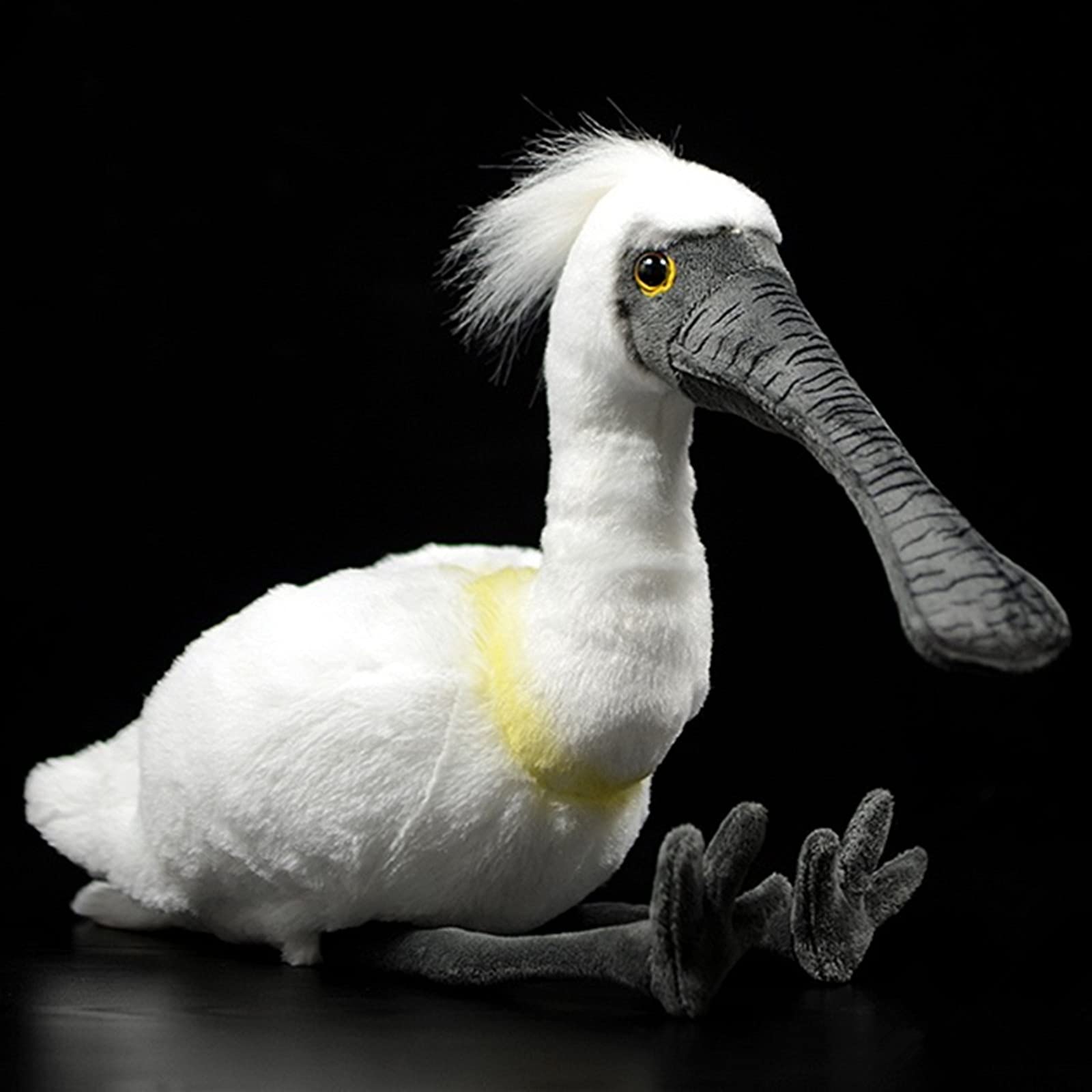 Simulation Spoonbill Plush Toy, White Real Life Ibis Bird Simulation Plush Toys