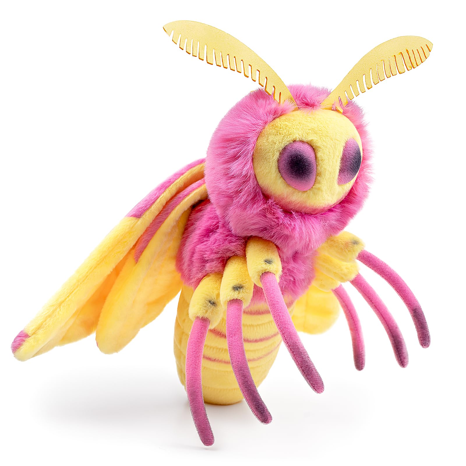 Rosy Maple Moth Stuffed Animal Moth Plush Pillow Toy, Funny Mothman Pillow Throw 12in