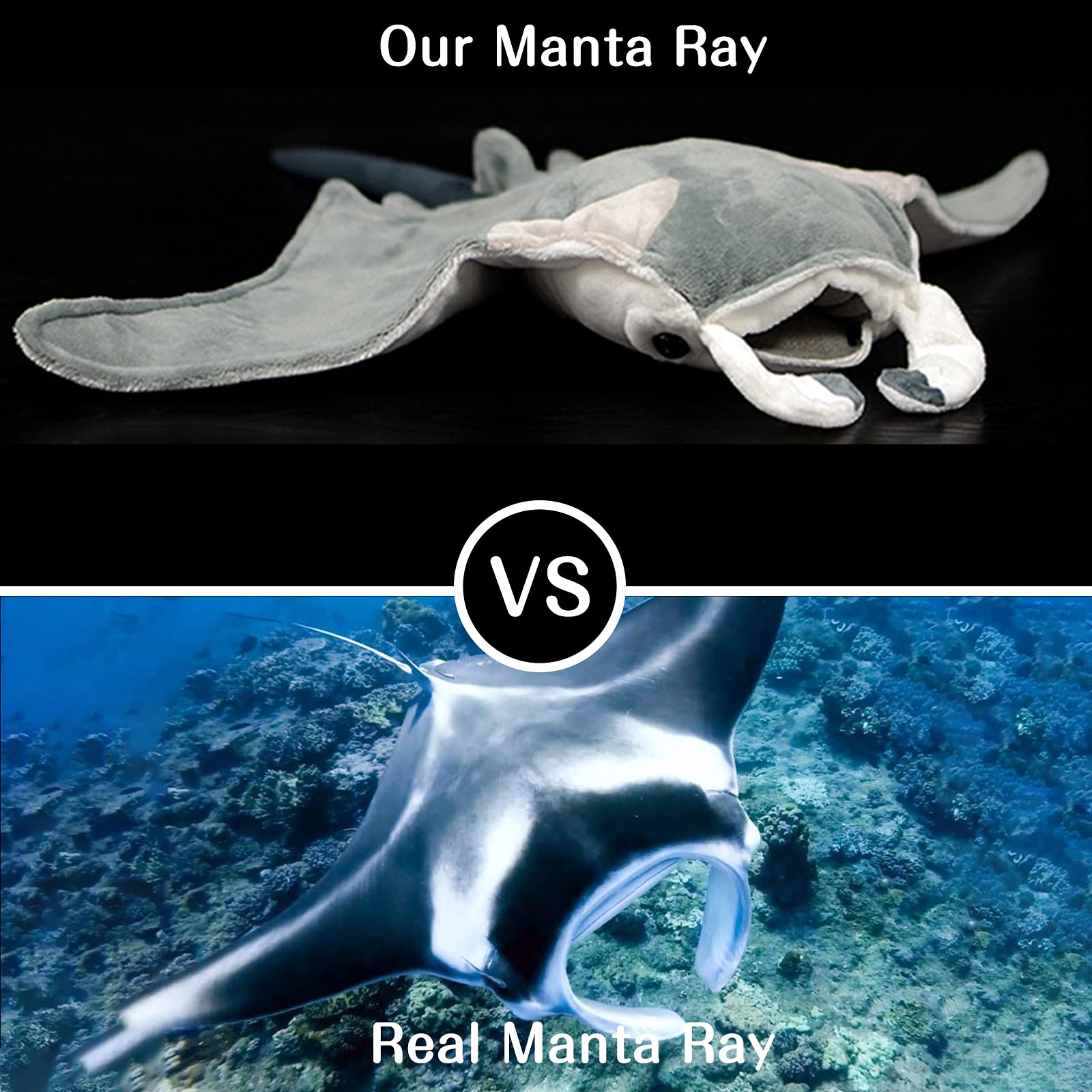 Simulation Manta Ray Stuffed Plush Toy, Lifelike Sea Limulus Animals