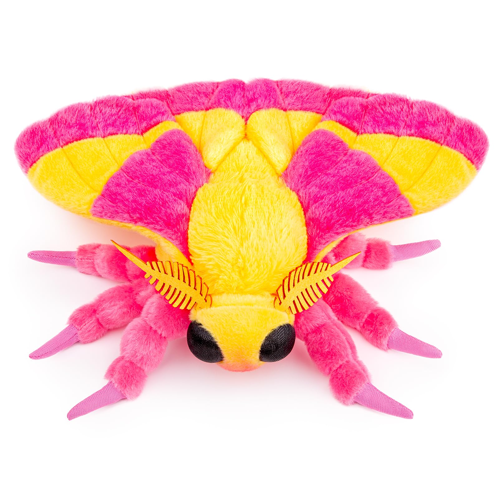 Rosy Maple Moth Plush Toy, Lifelike Rosy Maple Moth Stuffed Animals 11in