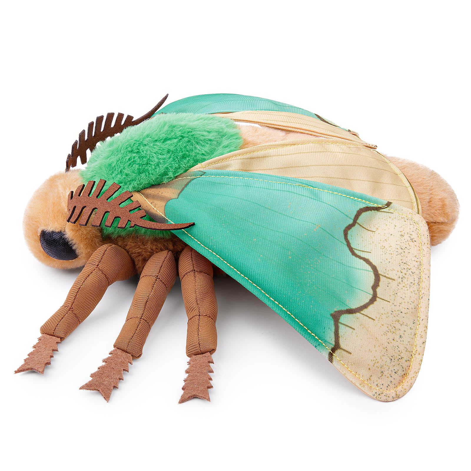 Green Moth Plush Toy, Lifelike Green Moth Stuffed Animals