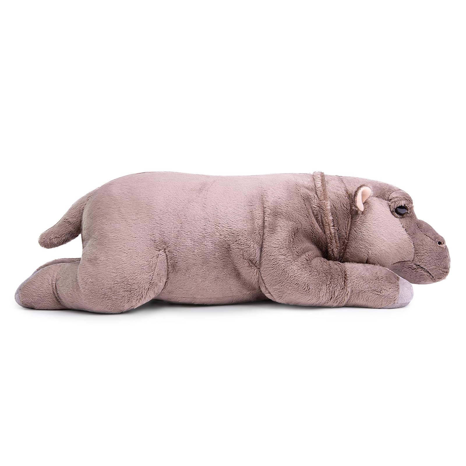 Realistic Hippo Plush Toy, Standing Hippopotamus Stuffed Animal