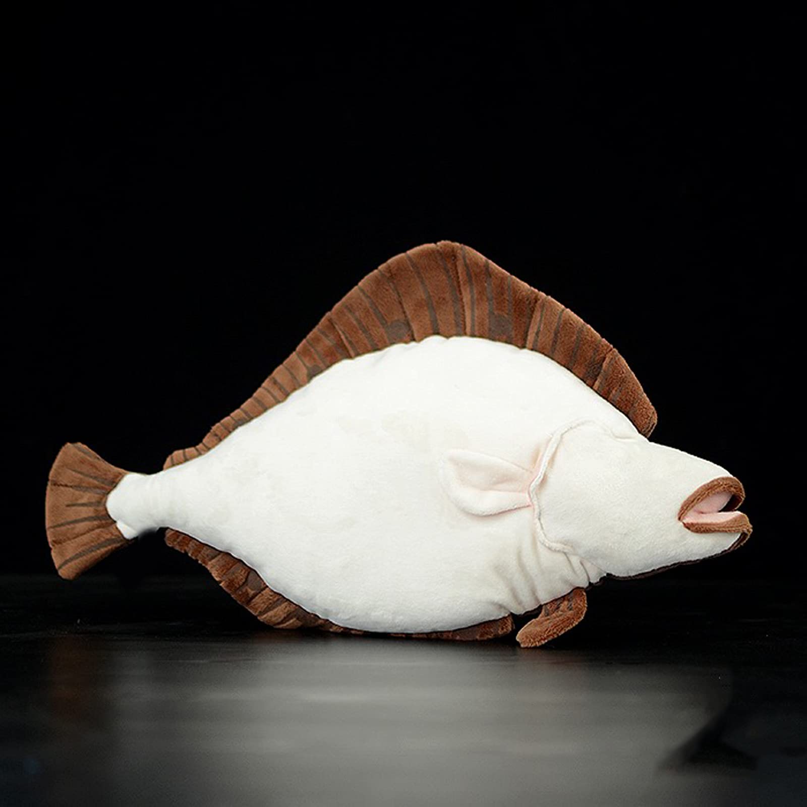 Flounder Plush Toy, Simulation Grey Lifelike Cute Flatfish Stuffed Animals Toys