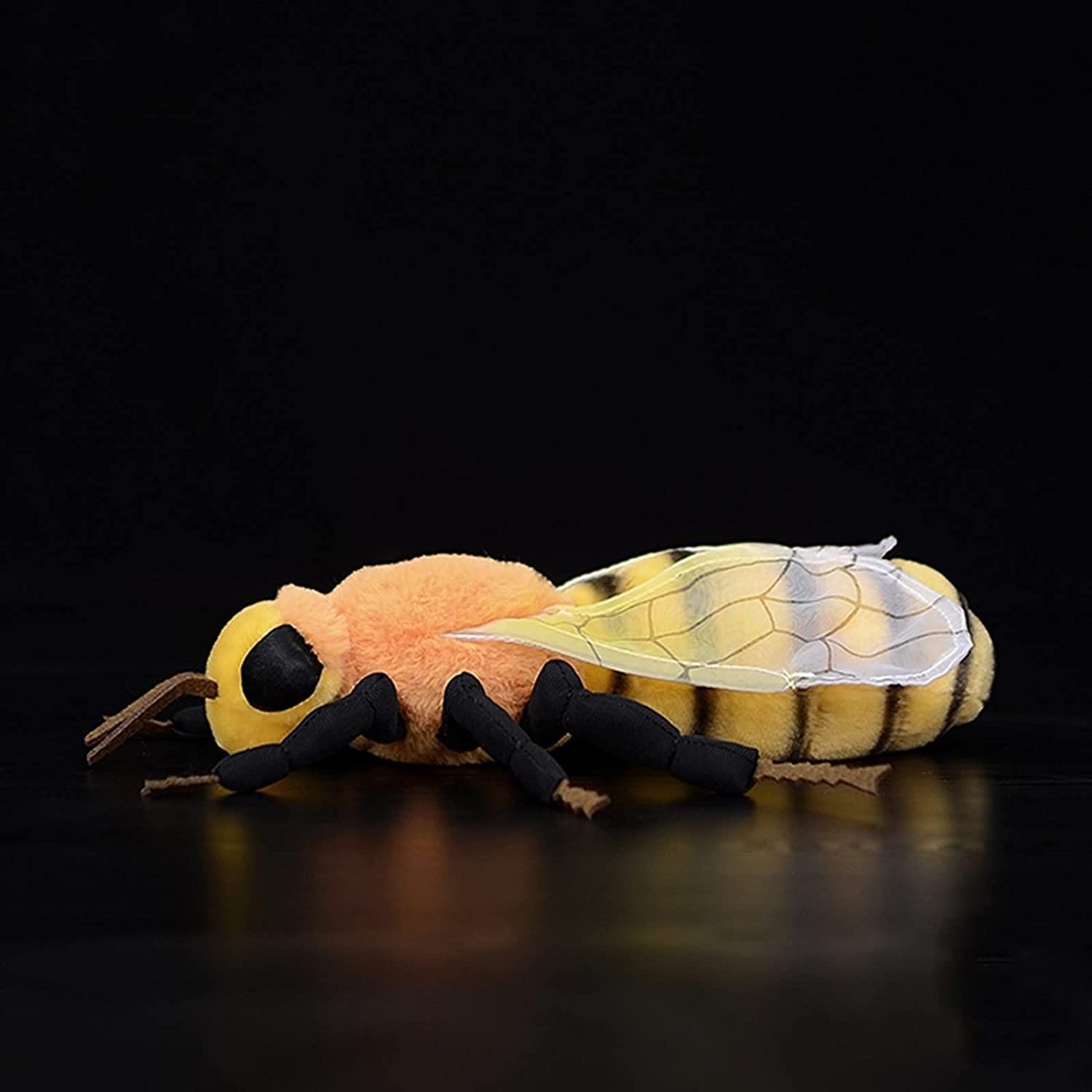Bee Plush Toy, Lifelike Bee Stuffed Animals, Realistic Bee Big Wings Toys