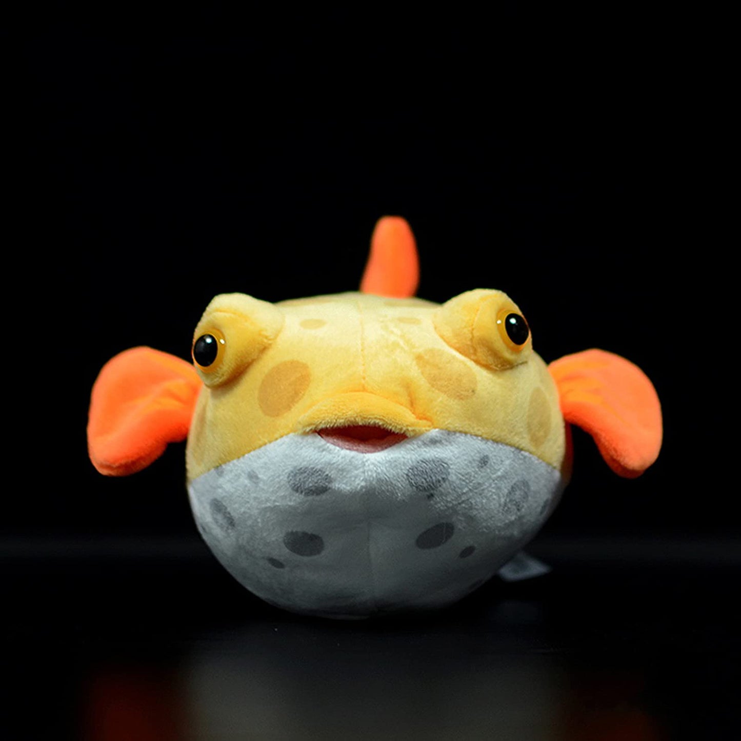 Large Pufferfish Plush Toy, Lifelike 12" Yellow Blowfish Plush Toy Lifelike