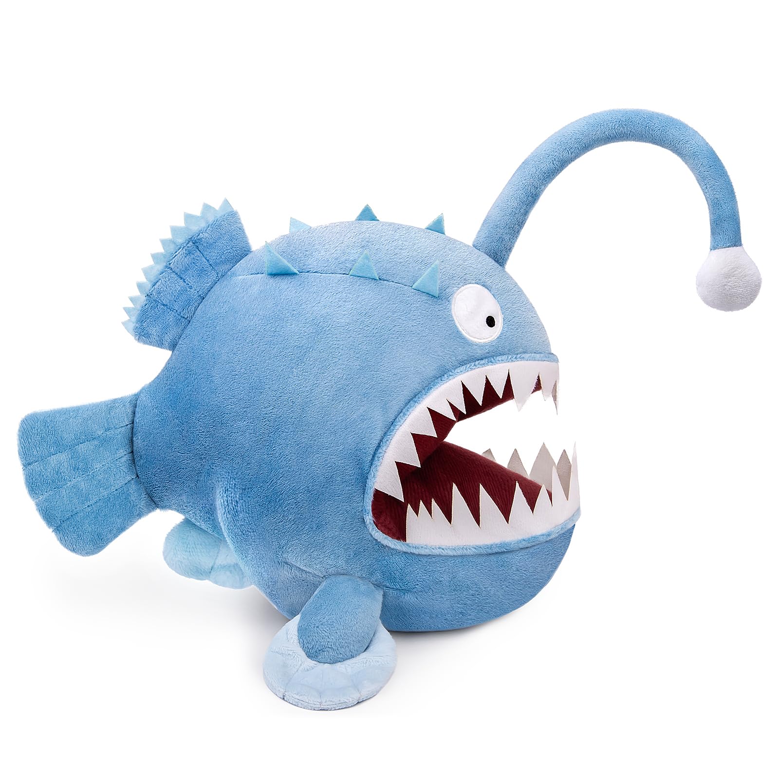 Luminous Anglerfish Plush Toy, Blue Anglerfish Creepy Stuffed Animals