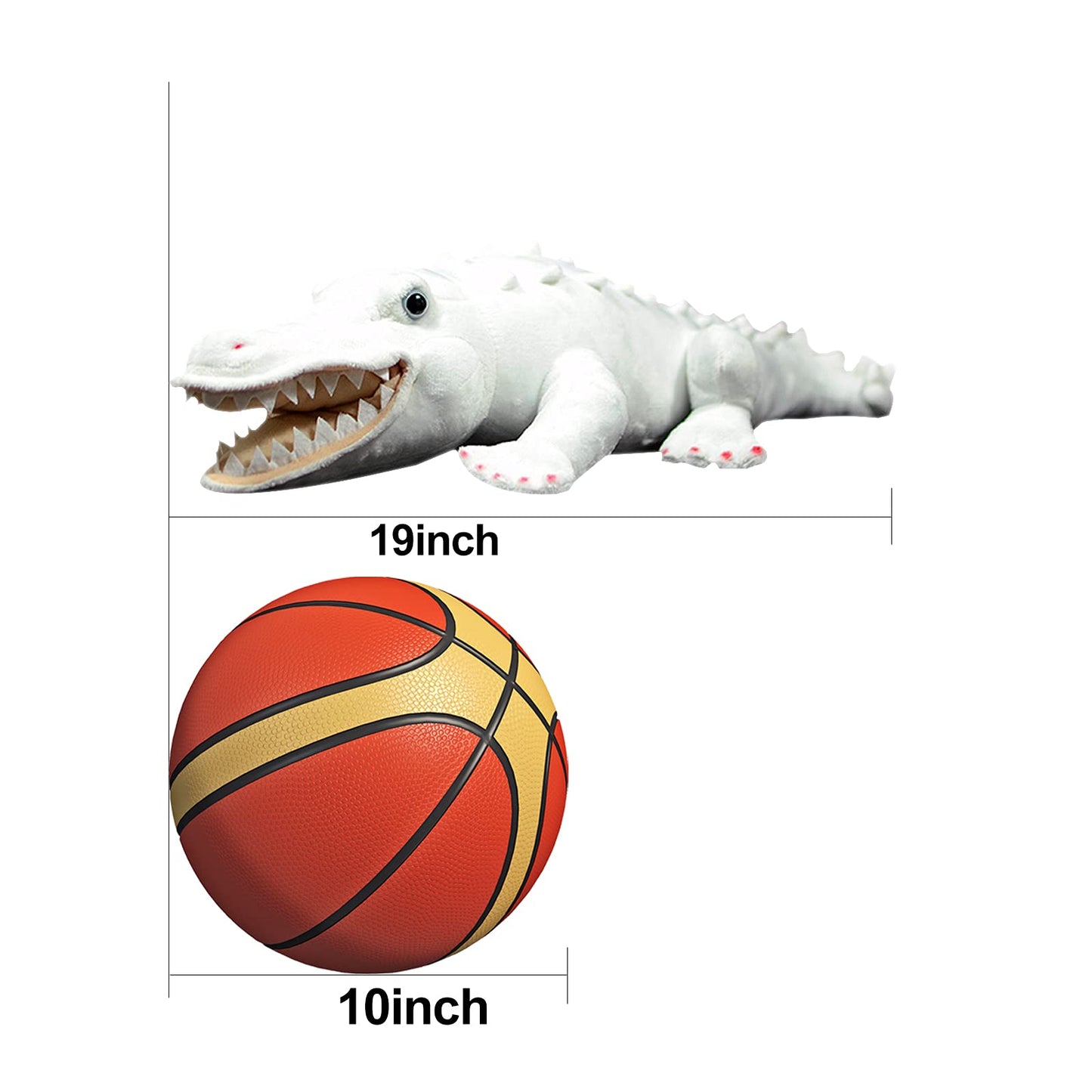 Simtulation Albino Alligator Crocodile Stuffed Animal