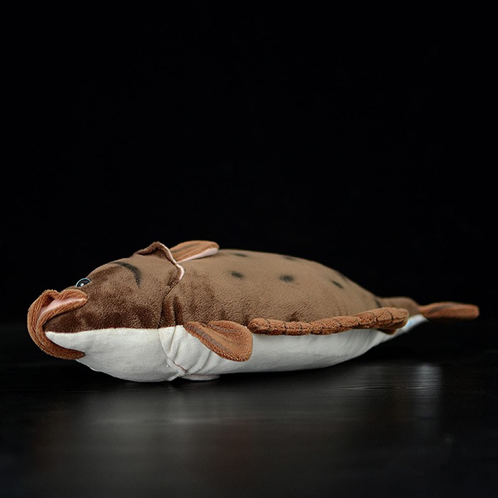 Flounder Plush Toy, Simulation Grey Lifelike Cute Flatfish Stuffed Animals Toys