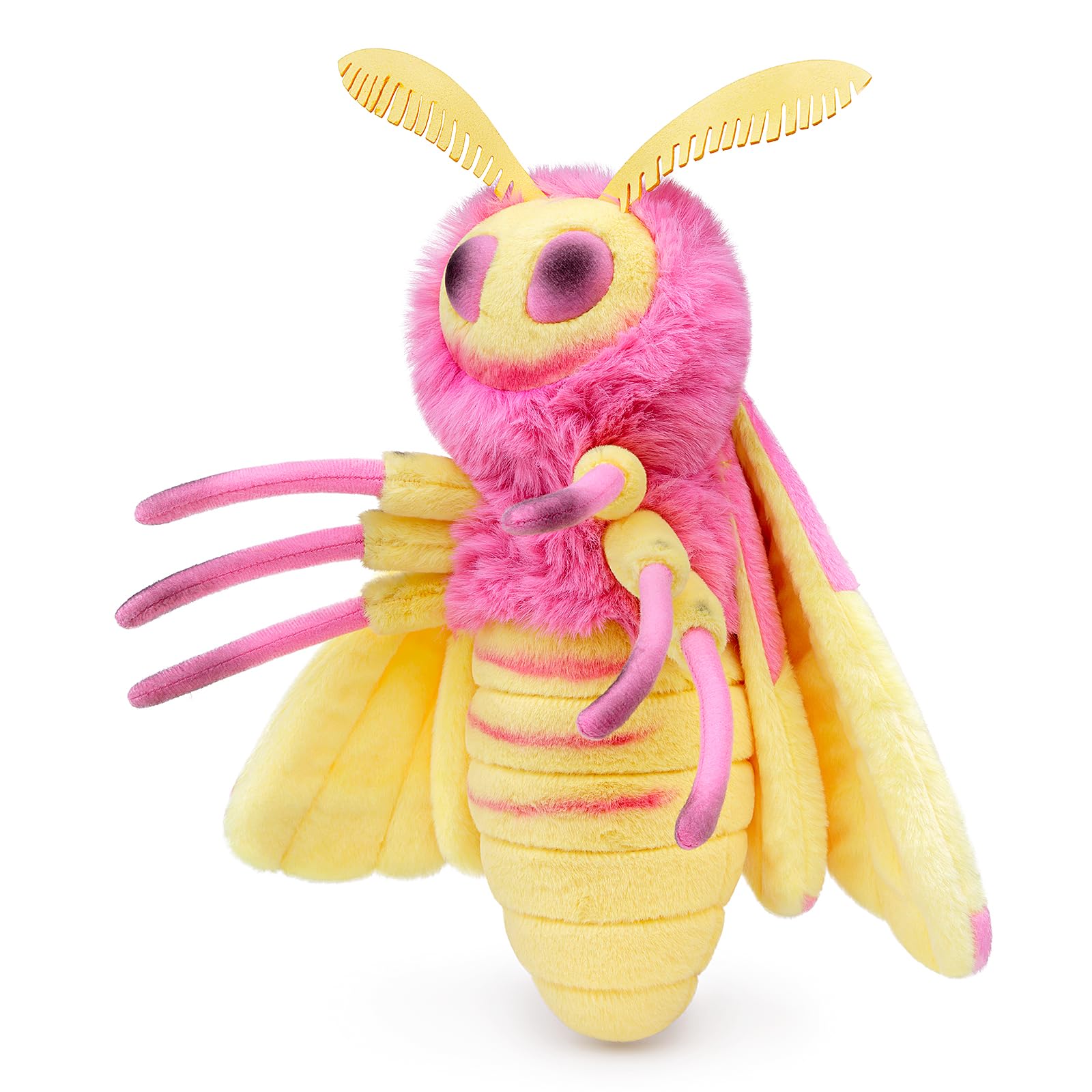 Rosy Maple Moth Stuffed Animal Moth Plush Pillow Toy, Funny Mothman Pillow Throw 12in