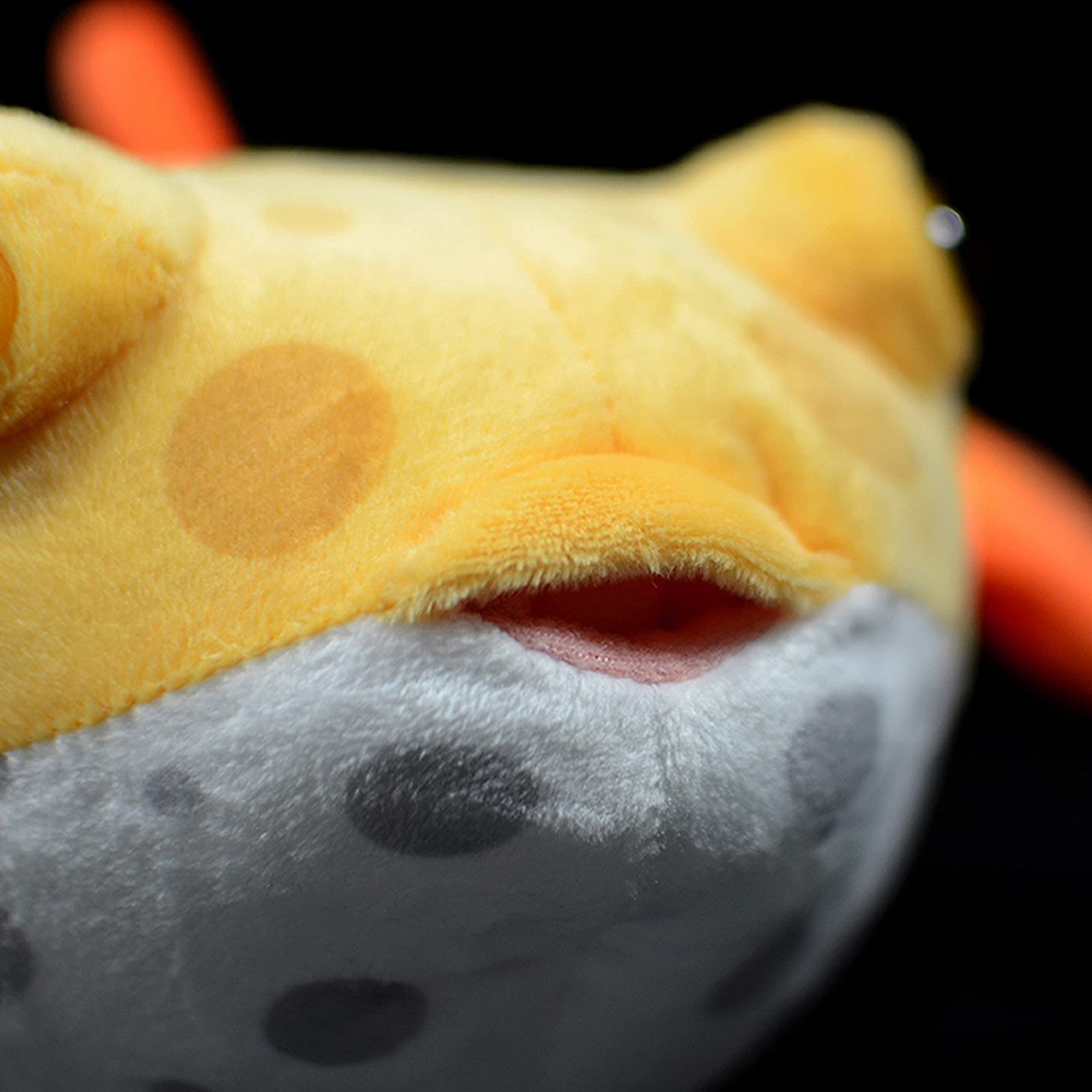 Large Pufferfish Plush Toy, Lifelike 12" Yellow Blowfish Plush Toy Lifelike
