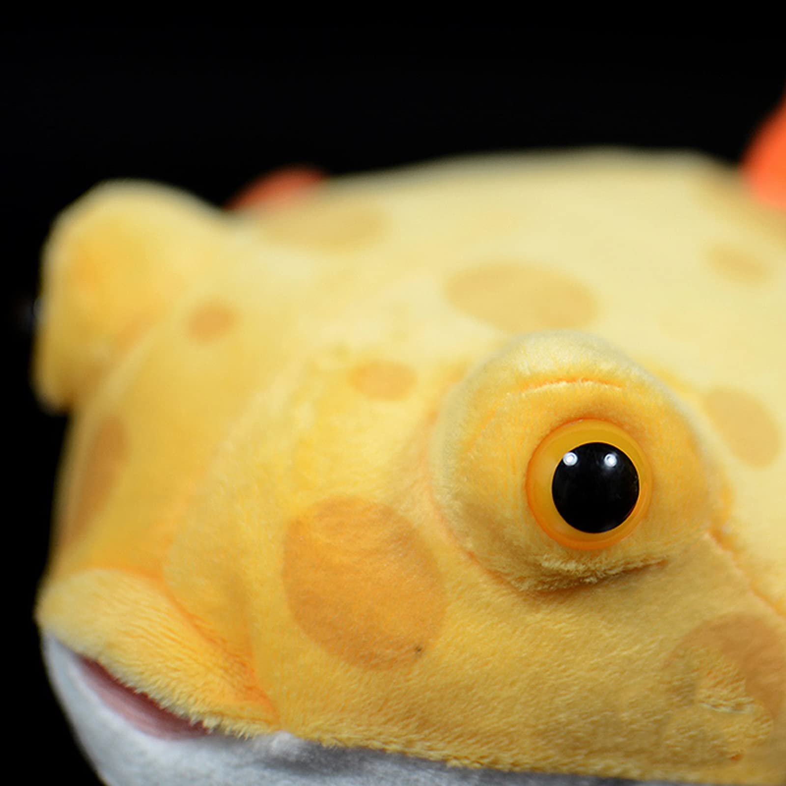 Large Pufferfish Plush Toy, Lifelike 12" Yellow Blowfish Plush Toy Lifelike
