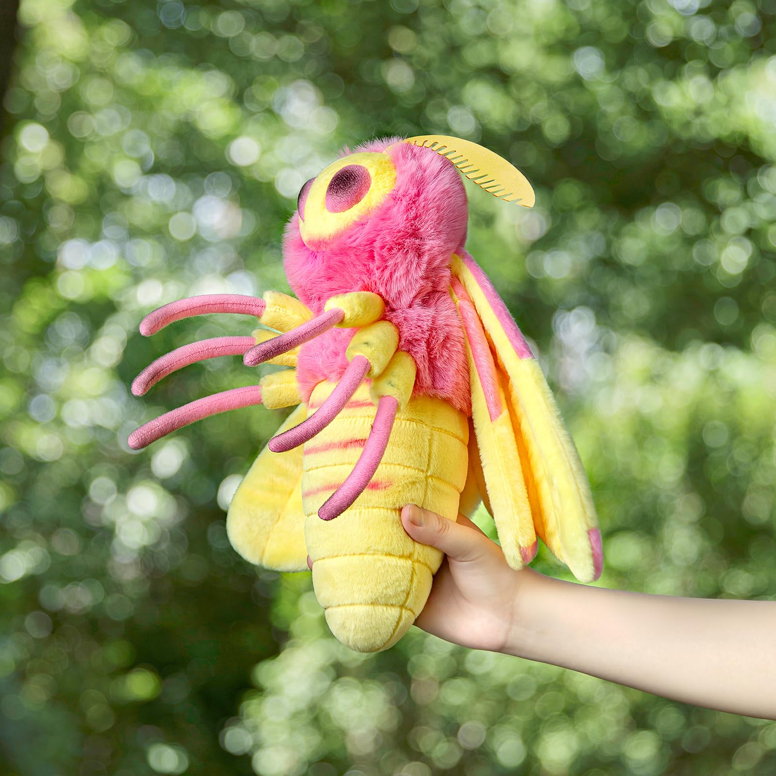 Rosy Maple Moth Stuffed Animal Moth Plush Pillow Toy, Funny Mothman Pillow Throw 12in