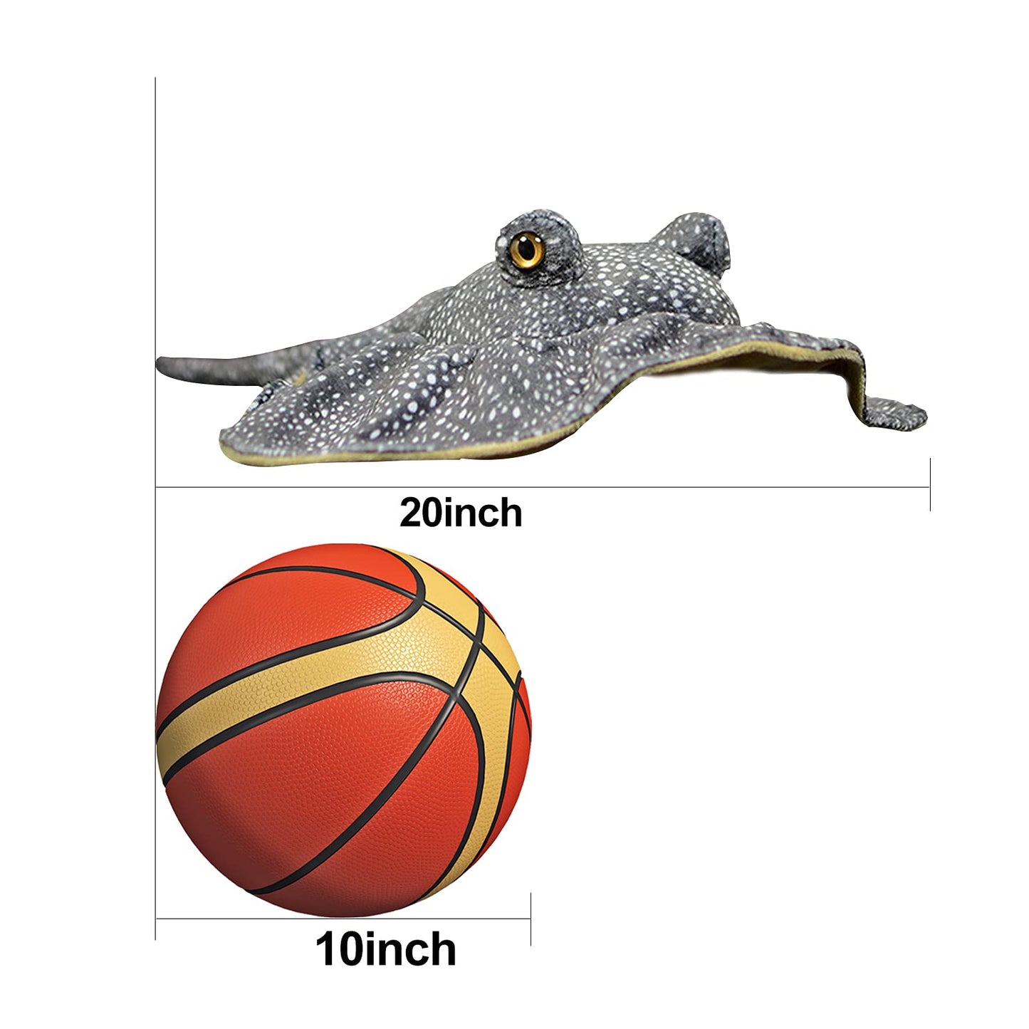 Simulation Stingray Fish Plush Toys Stuffed Animal