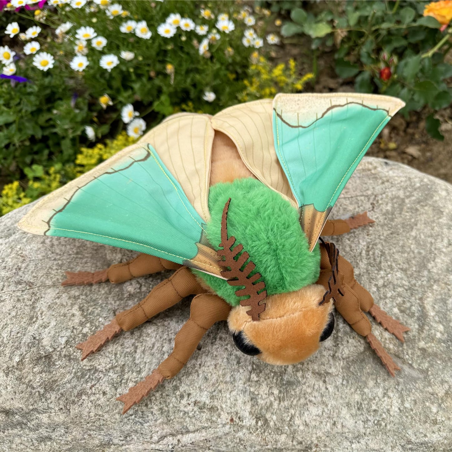 Green Moth Plush Toy, Lifelike Green Moth Stuffed Animals