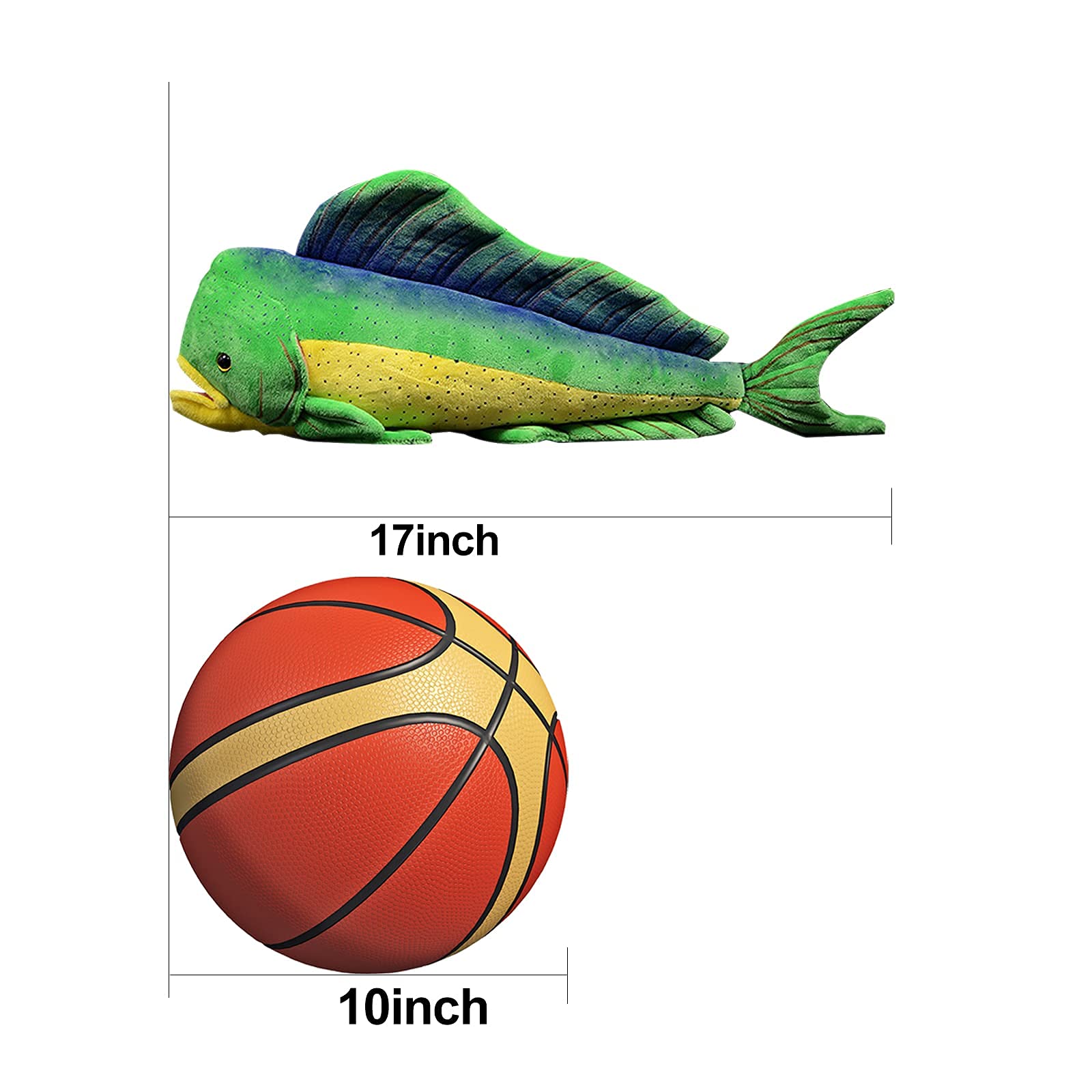 Fish Stuffed Animal, Deep Sea Ghost Saury Giant Fish Pillow, Mahi Mahi Ghost Pipe Fish Plush