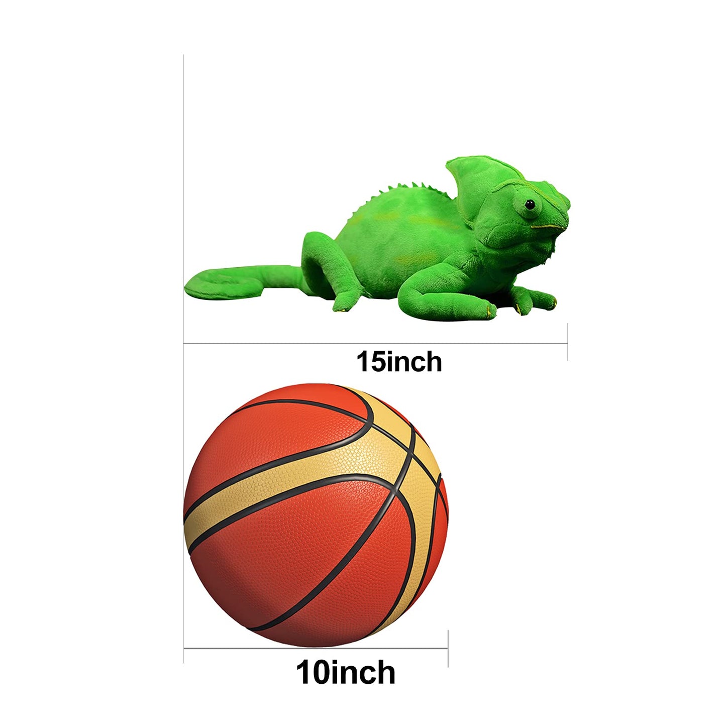 Stuffed Animal Chameleon Plush Toy, Green Stuffed Toys Realistic Chameleon, Gifts for Kids