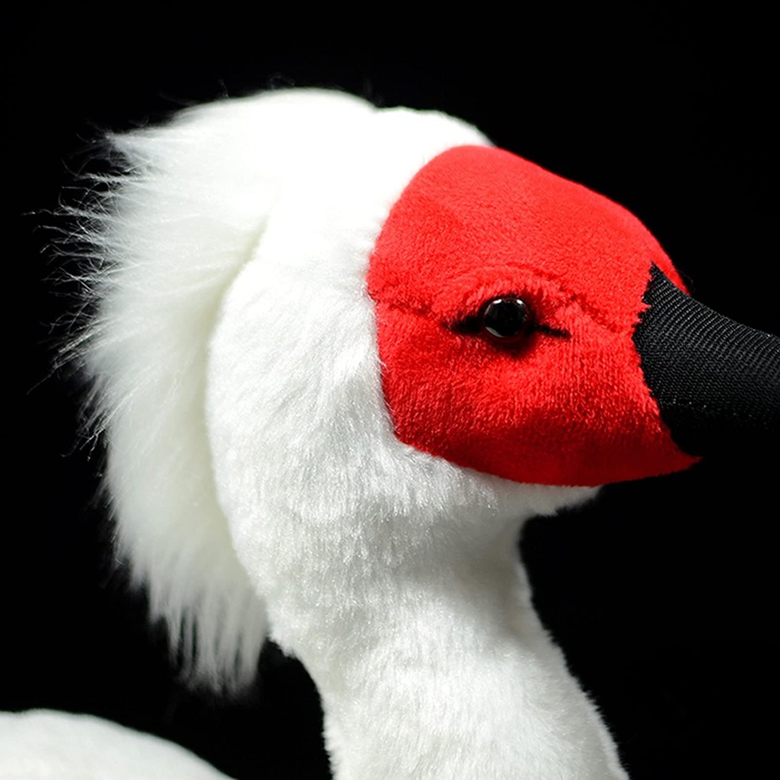 Simulation Crested Ibis Plush Toy, Red Realistic Ibis Bird Simulation Plush Toys