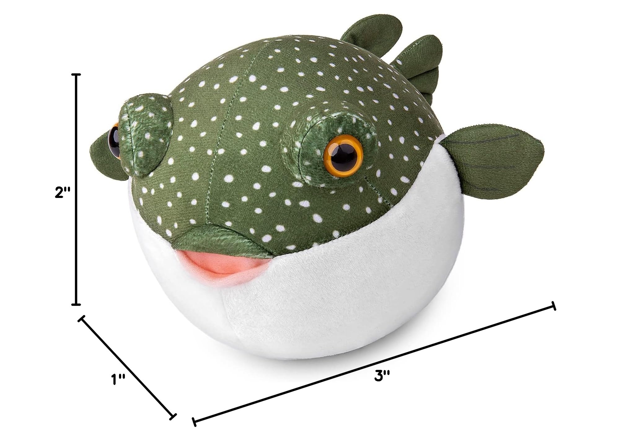 Pufferfish Plush Toy, Lifelike Green Blowfish Plush Toy Lifelike