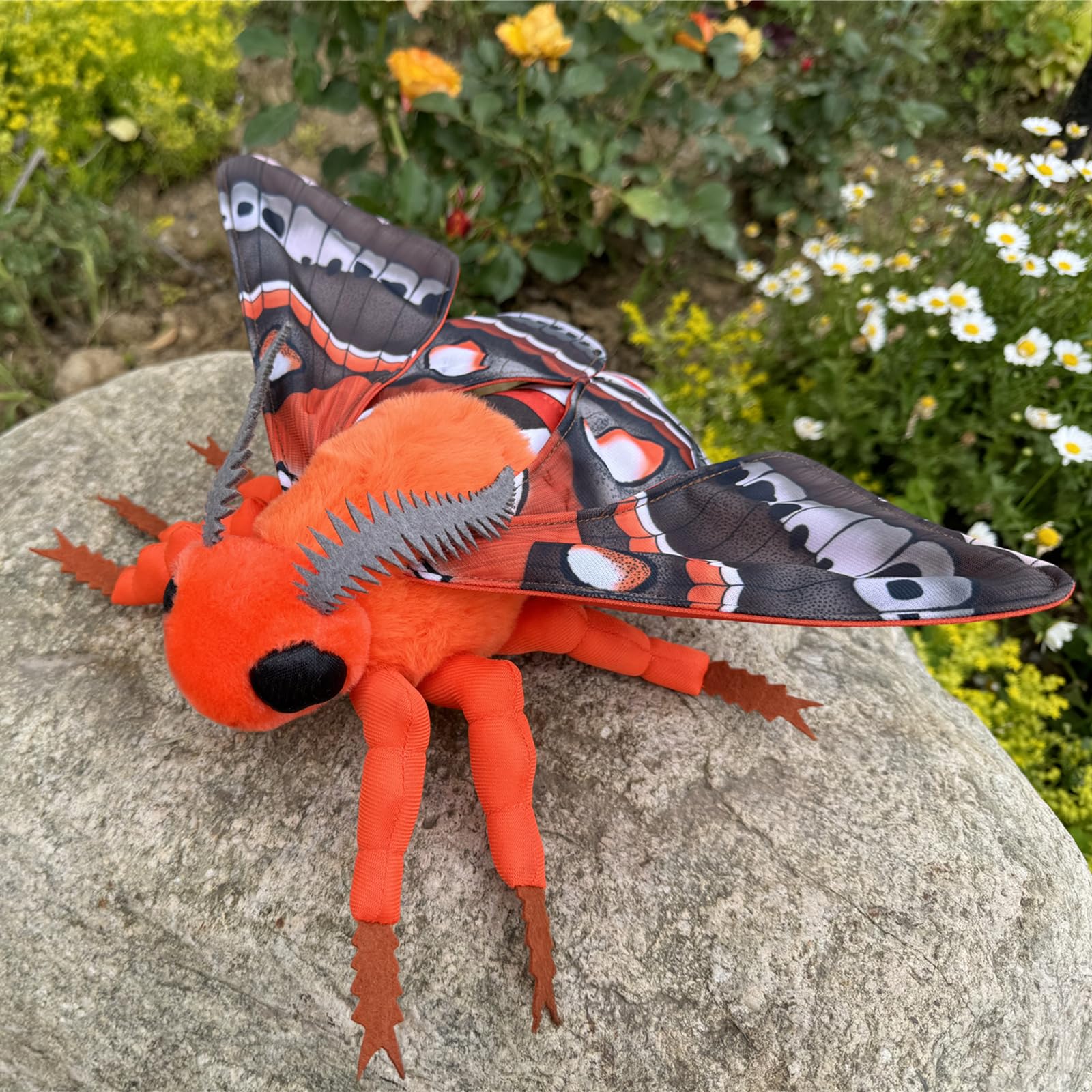 Cecropia Moth Plush Toy, Lifelike Robin Moth Stuffed Animals