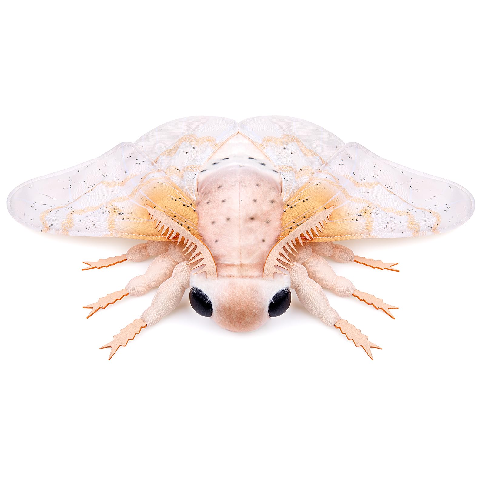 Yellow-Dusted Cream Moth Plush Toy - Realistic Yellow-Dusted Cream Moth Stuffed Animals