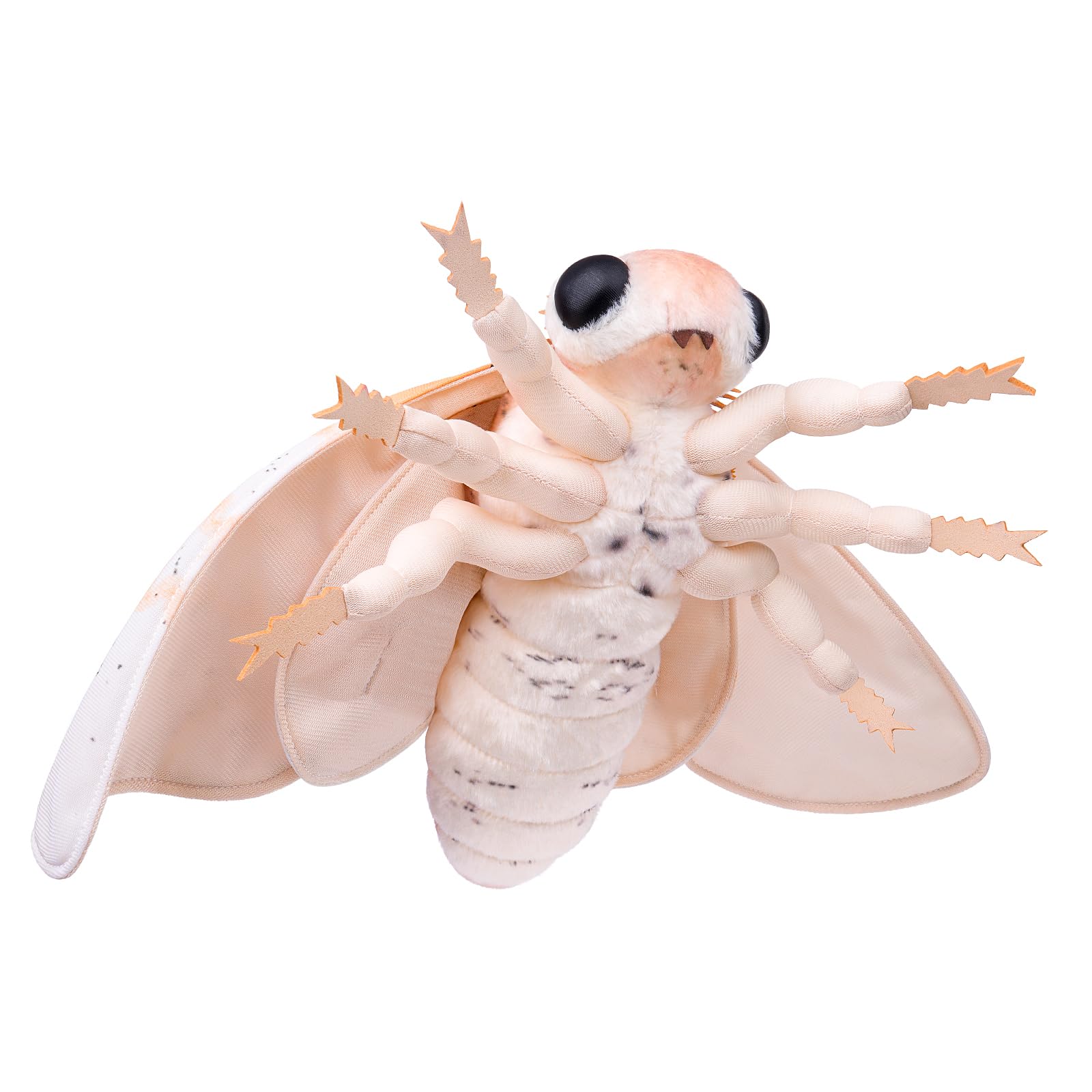 Yellow-Dusted Cream Moth Plush Toy - Realistic Yellow-Dusted Cream Moth Stuffed Animals
