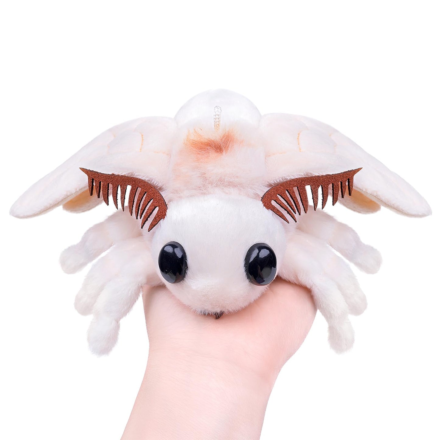 Little Silk Moth Plush Toy - Realistic Silk Moths Stuffed Animal Keychain Toys, Cute Plushie Figure as Gift for Your Friends