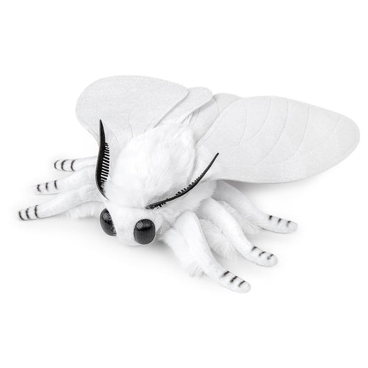 White Moth Stuffed Animal Plush Toy, Lifelike Stuffed White Moth Plushies Doll 11in, New Upgrade Portable Moths Model Plush Toy Gifts for Kids Adults