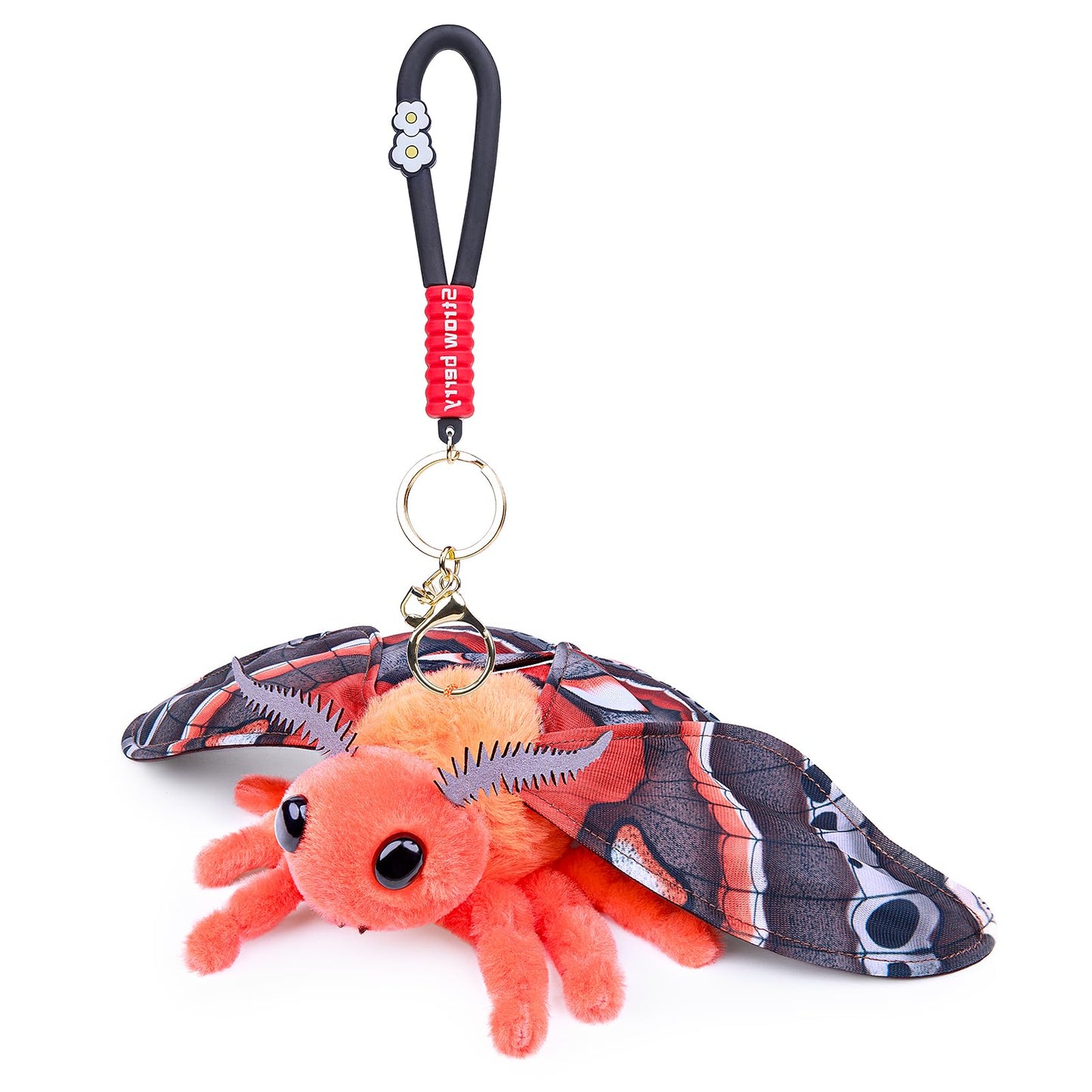 Little Silk Moth Plush Toy - Realistic Silk Moths Stuffed Animal Keychain Toys, Cute Plushie Figure as Gift for Your Friends