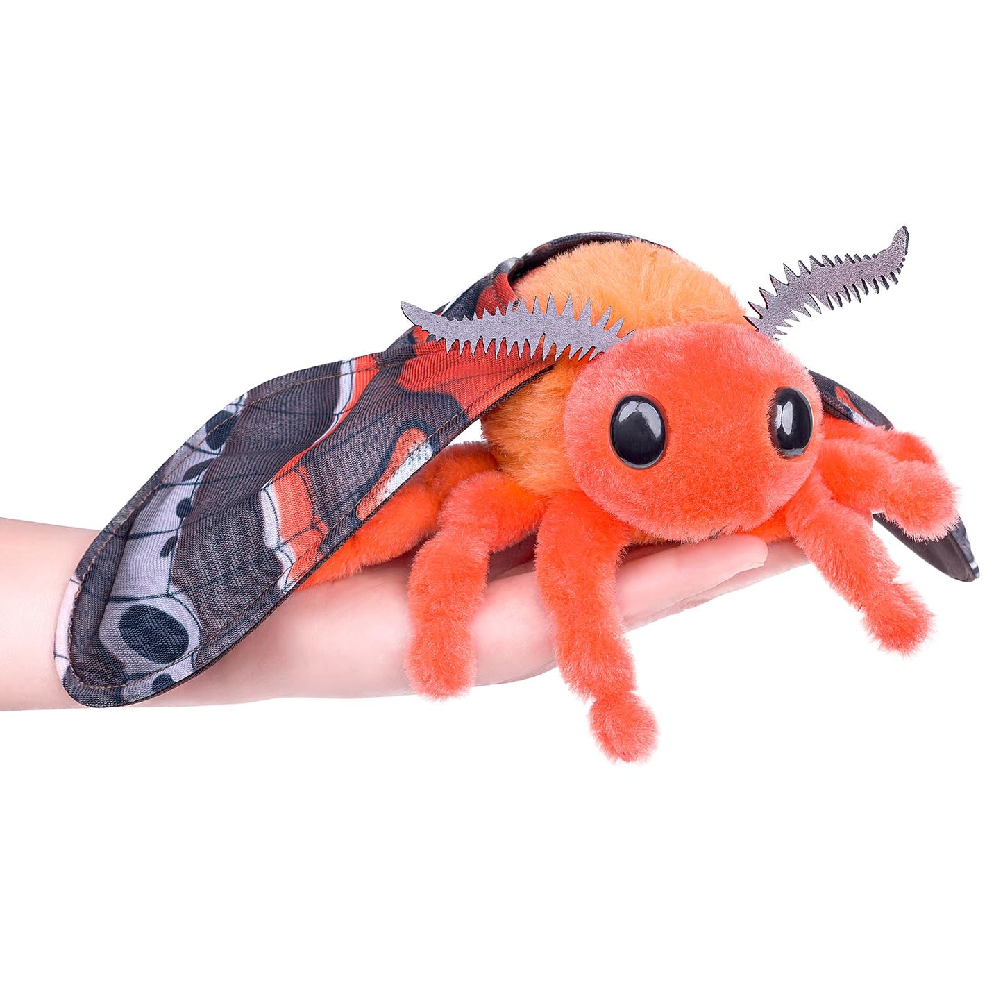 Little Silk Moth Plush Toy - Realistic Silk Moths Stuffed Animal Keychain Toys, Cute Plushie Figure as Gift for Your Friends