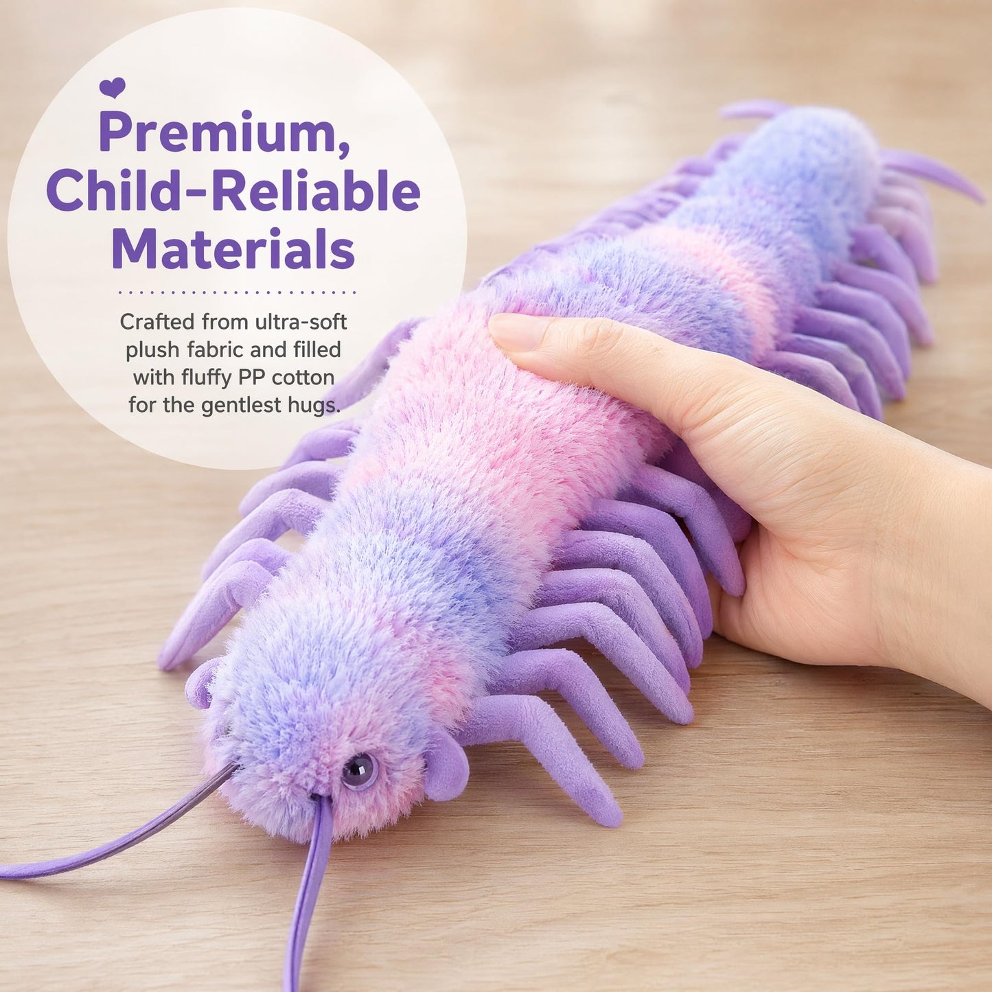 Centipede Plush - Lifelike 24” Centipede Stuffed Animal, Realistic Blue Centipedes Arthropod Insect Plushie, Soft Crustaceans Animals Toys Model Dolls Gifts for Kids