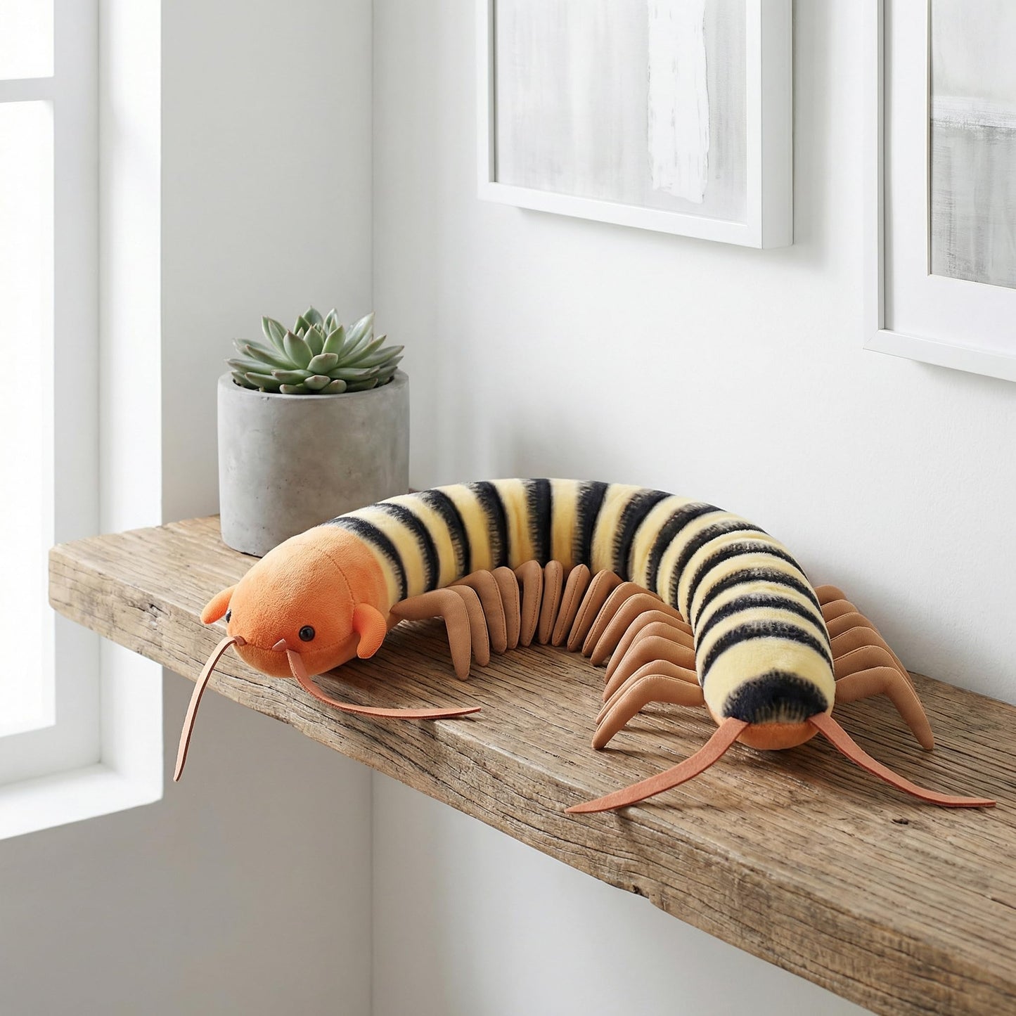 Centipede Plush - Lifelike 24” Centipede Stuffed Animal, Realistic Blue Centipedes Arthropod Insect Plushie, Soft Crustaceans Animals Toys Model Dolls Gifts for Kids