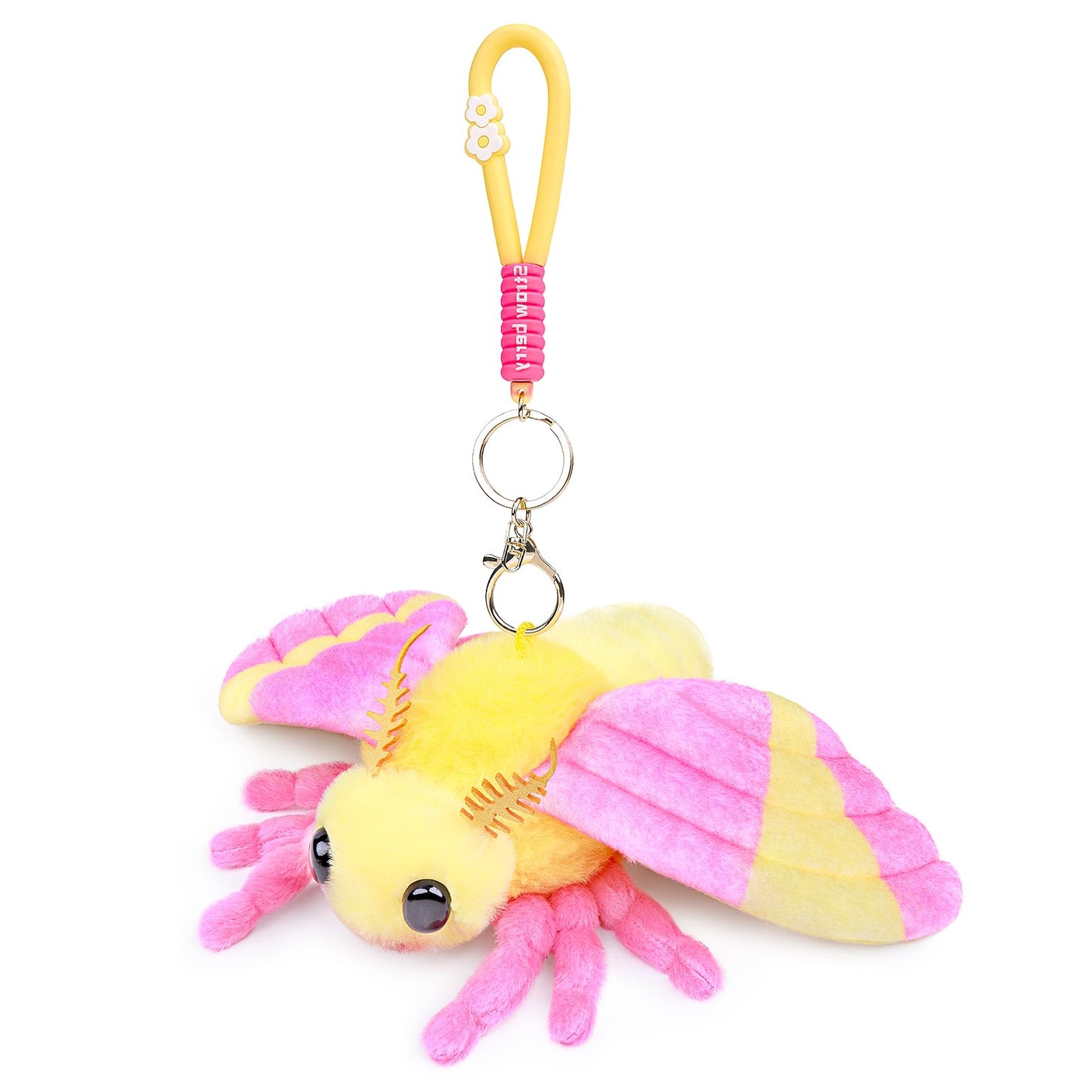Little Silk Moth Plush Toy - Realistic Silk Moths Stuffed Animal Keychain Toys, Cute Plushie Figure as Gift for Your Friends