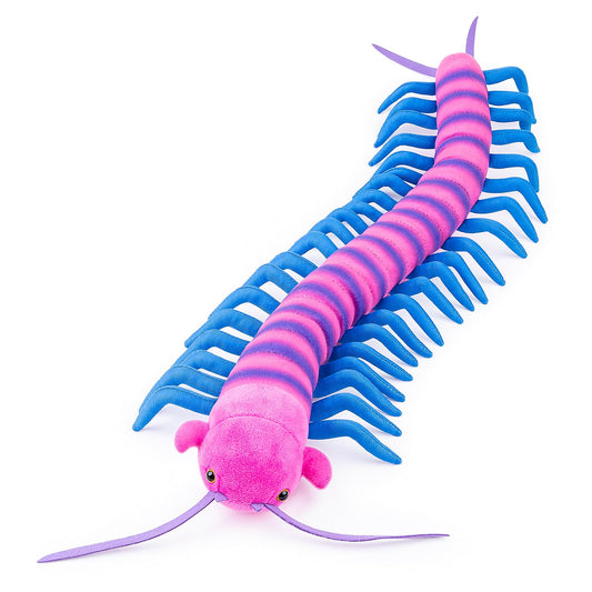 Centipede Plush - Lifelike 24” Centipede Stuffed Animal, Realistic Blue Centipedes Arthropod Insect Plushie, Soft Crustaceans Animals Toys Model Dolls Gifts for Kids