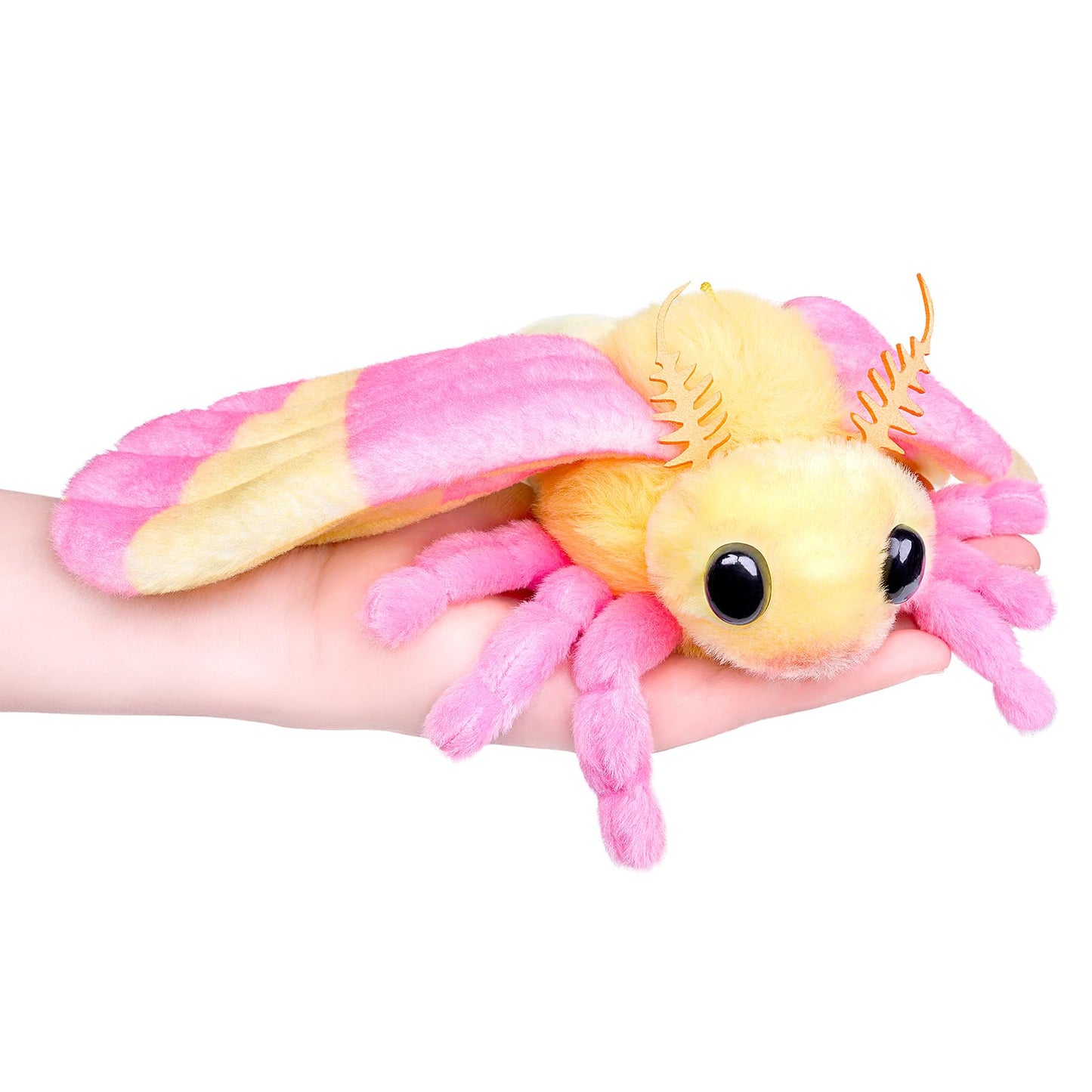 Little Silk Moth Plush Toy - Realistic Silk Moths Stuffed Animal Keychain Toys, Cute Plushie Figure as Gift for Your Friends