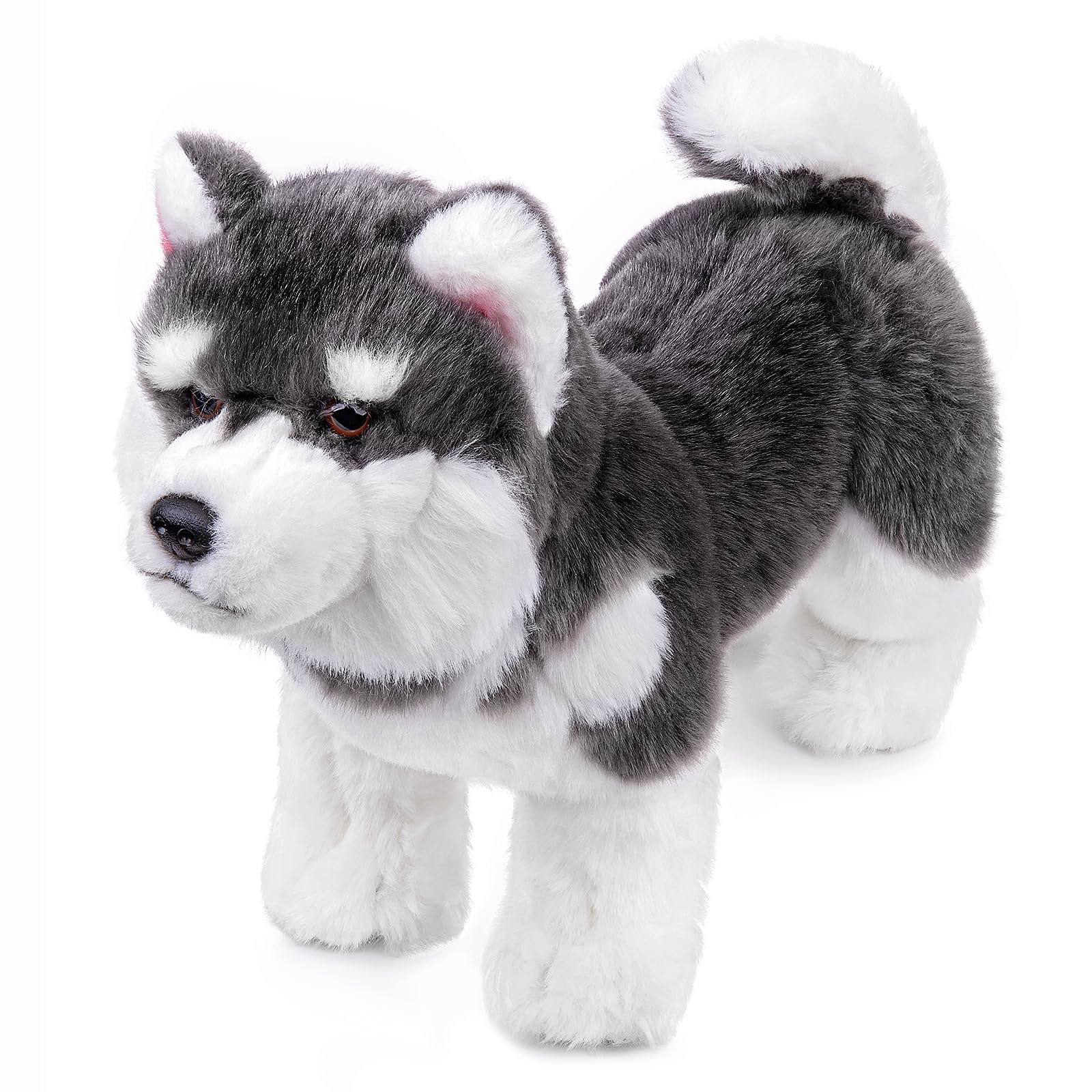 Alaskan Dog Stuffed Animal, 12inch Cute Alaskan Malamute Plush Toy