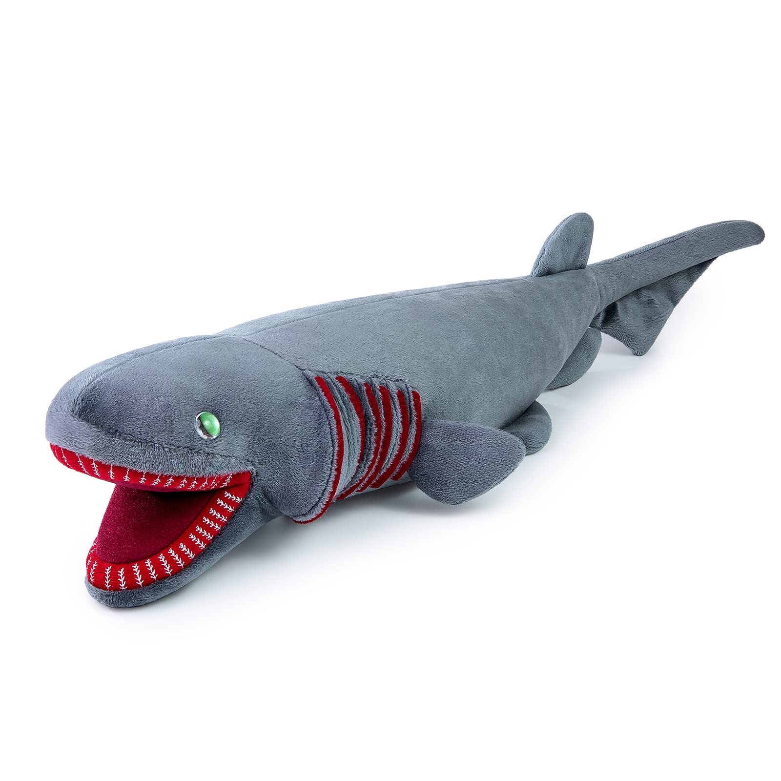 Realistic Frilled Shark Plush Toy - Simulation 20.5" Grey Lifelike Frilled Six Gill Shark Stuffed Toys, Super Soft Sea Creatures Sharks Model Plush Toy Gift Collection for Kids