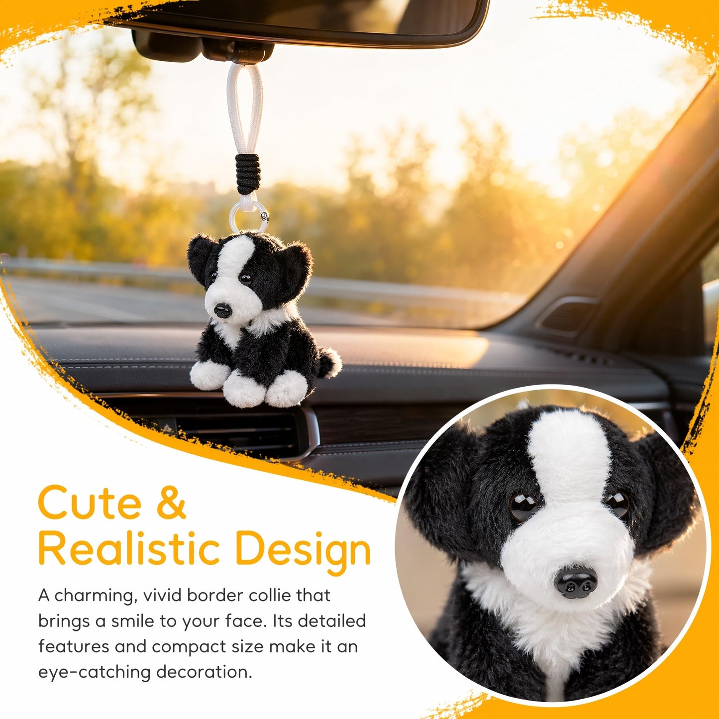 Cute Dog Plush Keychain, Soft Stuffed Animal Dog Charm, for Birthday, Party Favors, Holiday Gifting