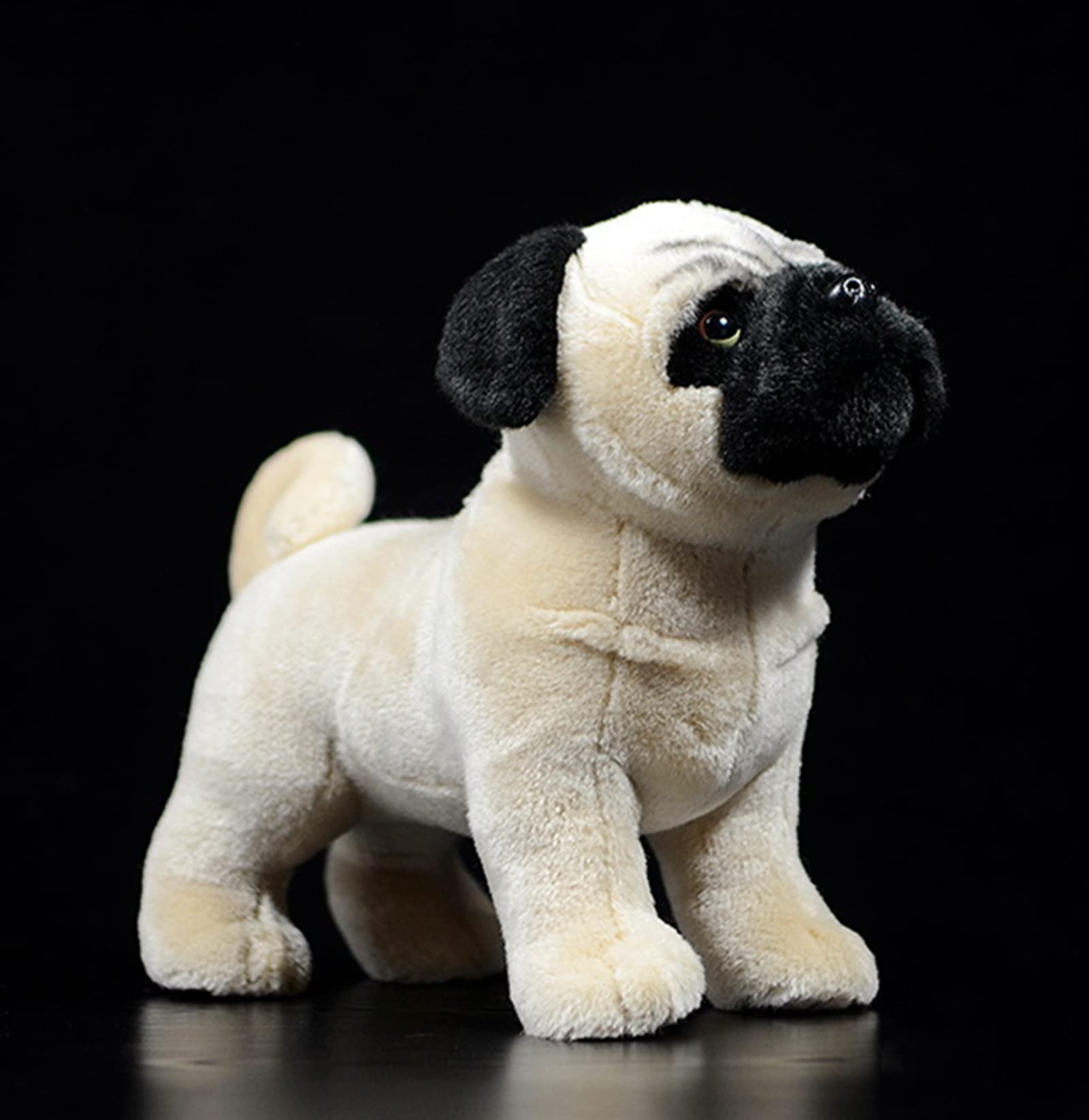 Pug Plush Toy - Realistic Standing Pug Dog Stuffed Animal, Cute Dog Puppy Plushie Toy, Unique Plush Gift Collection for Kids