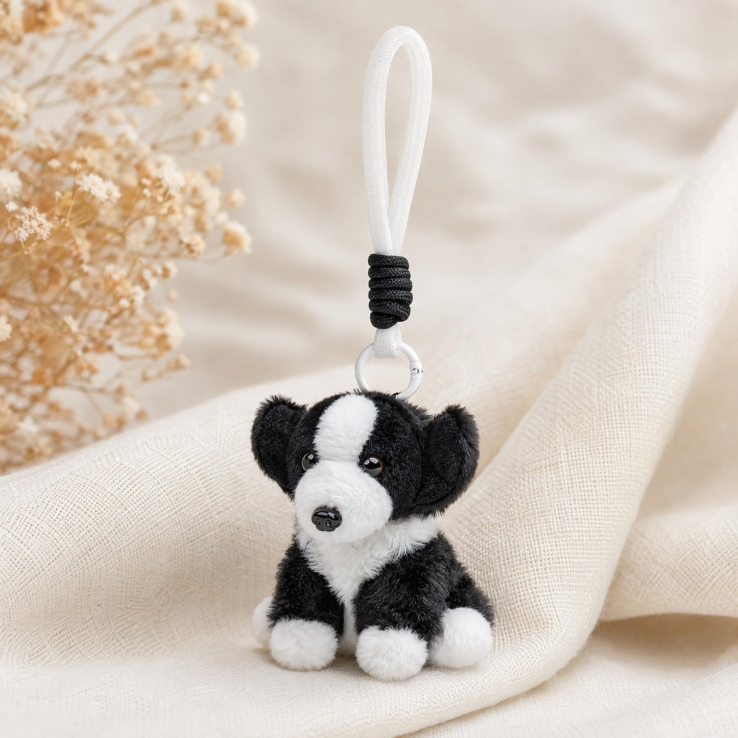 Cute Dog Plush Keychain, Soft Stuffed Animal Dog Charm, for Birthday, Party Favors, Holiday Gifting