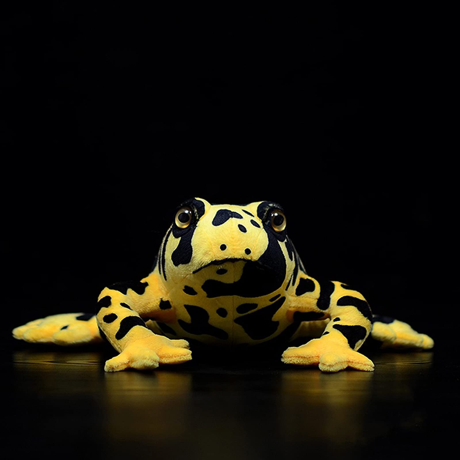 Simulation Yellow Frog Stuffed Plush Toy - 6.3inch Lifelike Wild Animals Poison Dart Poisondartfrog Plushie Toys Figur, Super Soft Plush Dolls for Kids Stuffed Toys, Gifts for Kids