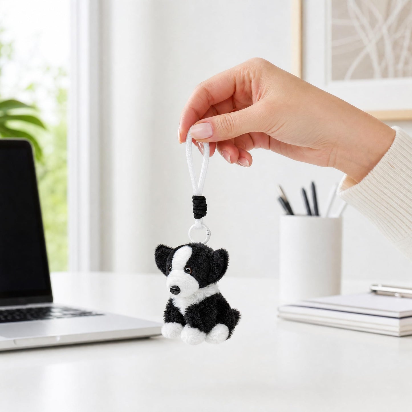 Cute Dog Plush Keychain, Soft Stuffed Animal Dog Charm, for Birthday, Party Favors, Holiday Gifting