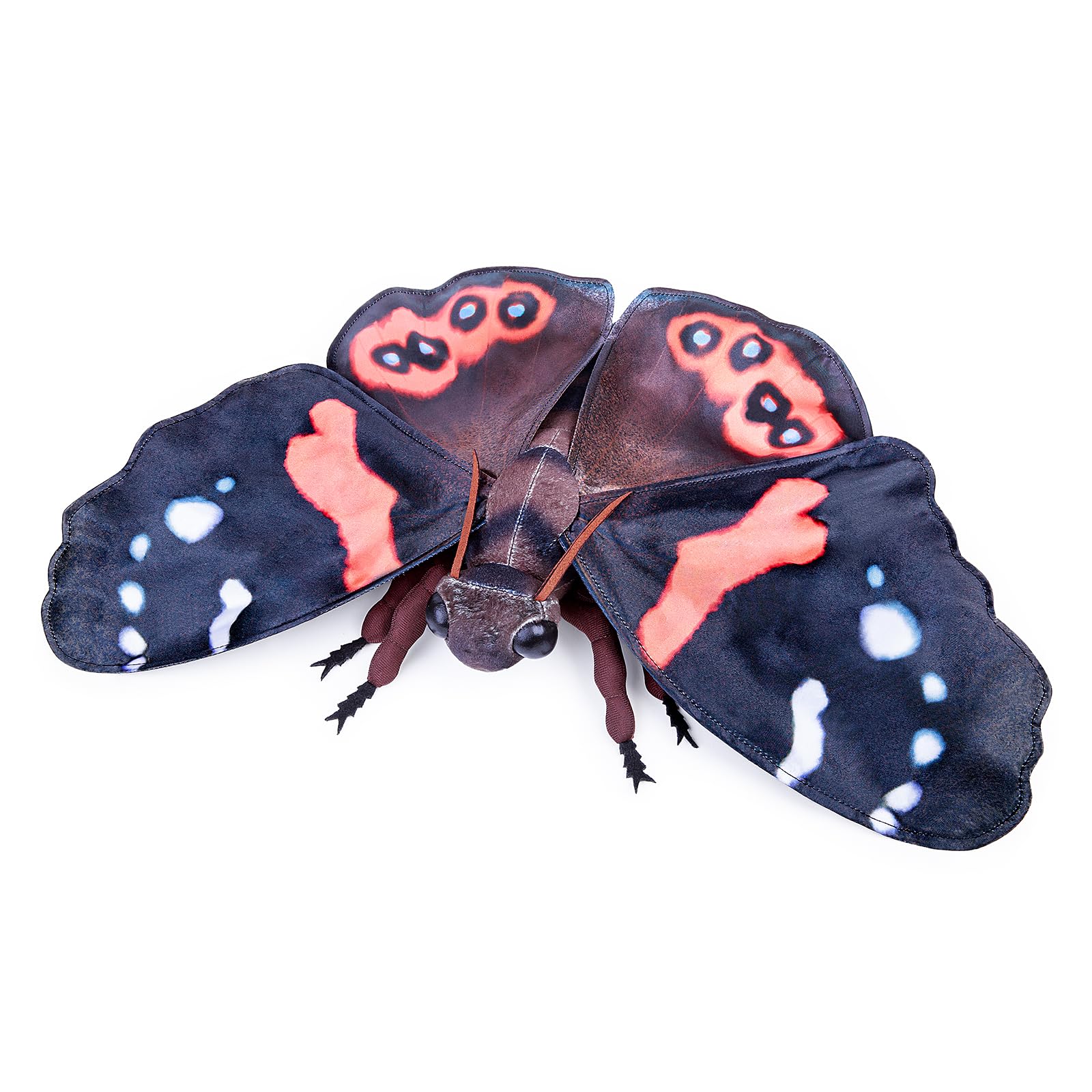 Red Admiral Butterfly Plush Toy, Lifelike Red Admiral Butterfly Stuffed Animals 11in