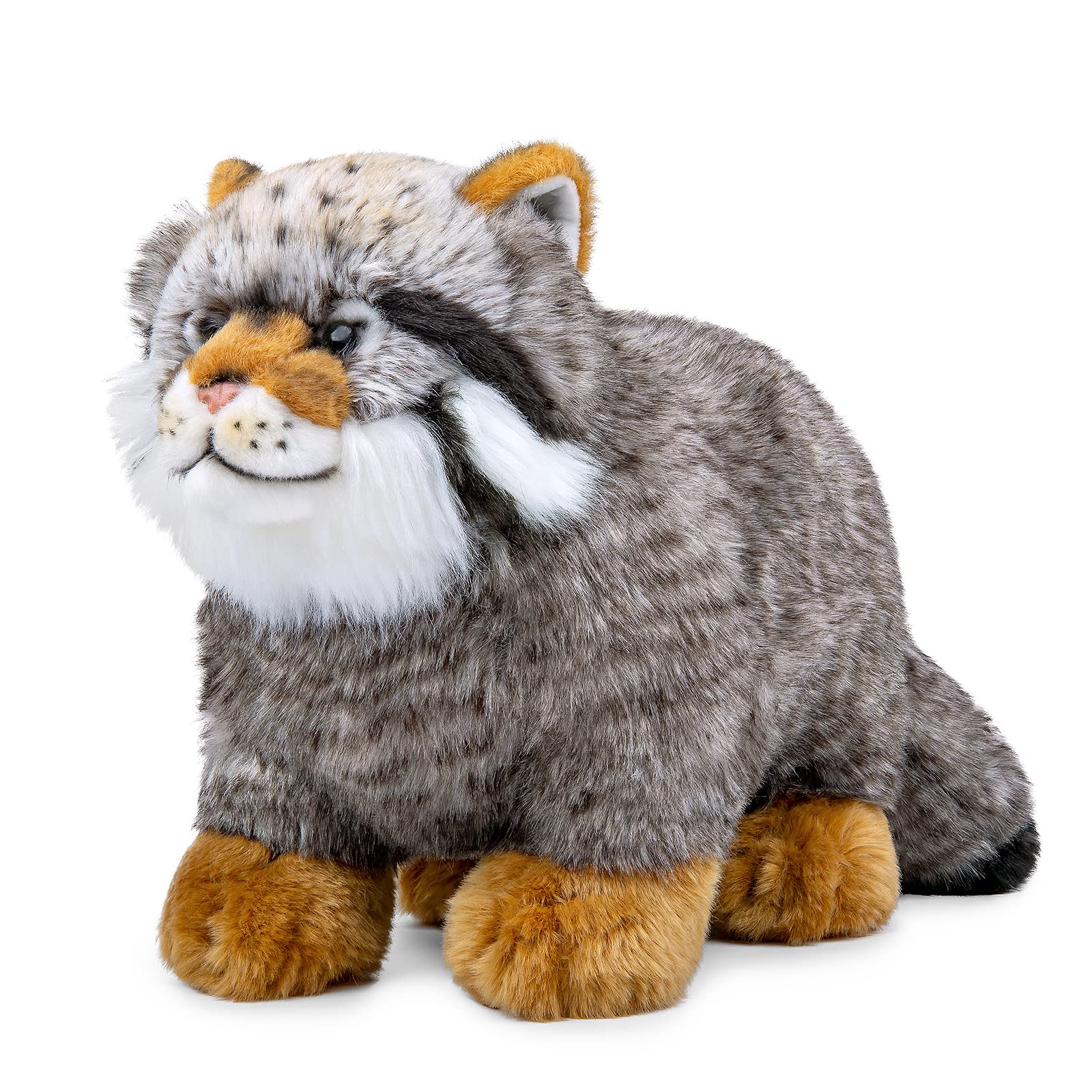 Pallas Cat Plush Toy - Simulation Soft Realistic Gray Pallas's Cat Stuffed Animals Cute Toys Real Plushie Toy, Unique Plush Gift Collection for Kids