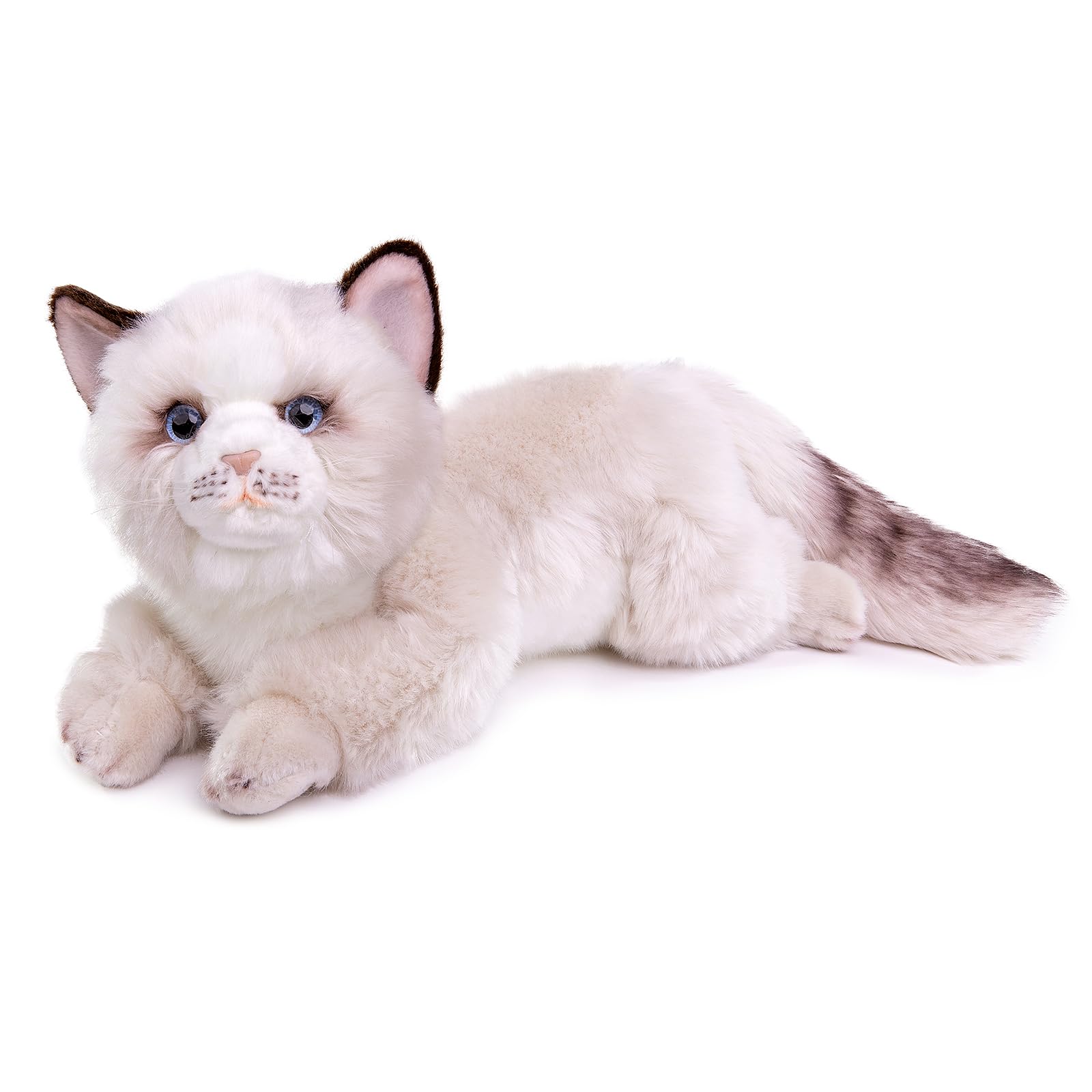 Ragdoll Cat Plush, Lifelike Ragdoll Cat Stuffed Animals, Cute 20inch Plush Toy Pet Cat, Soft Toy Cat for Kids