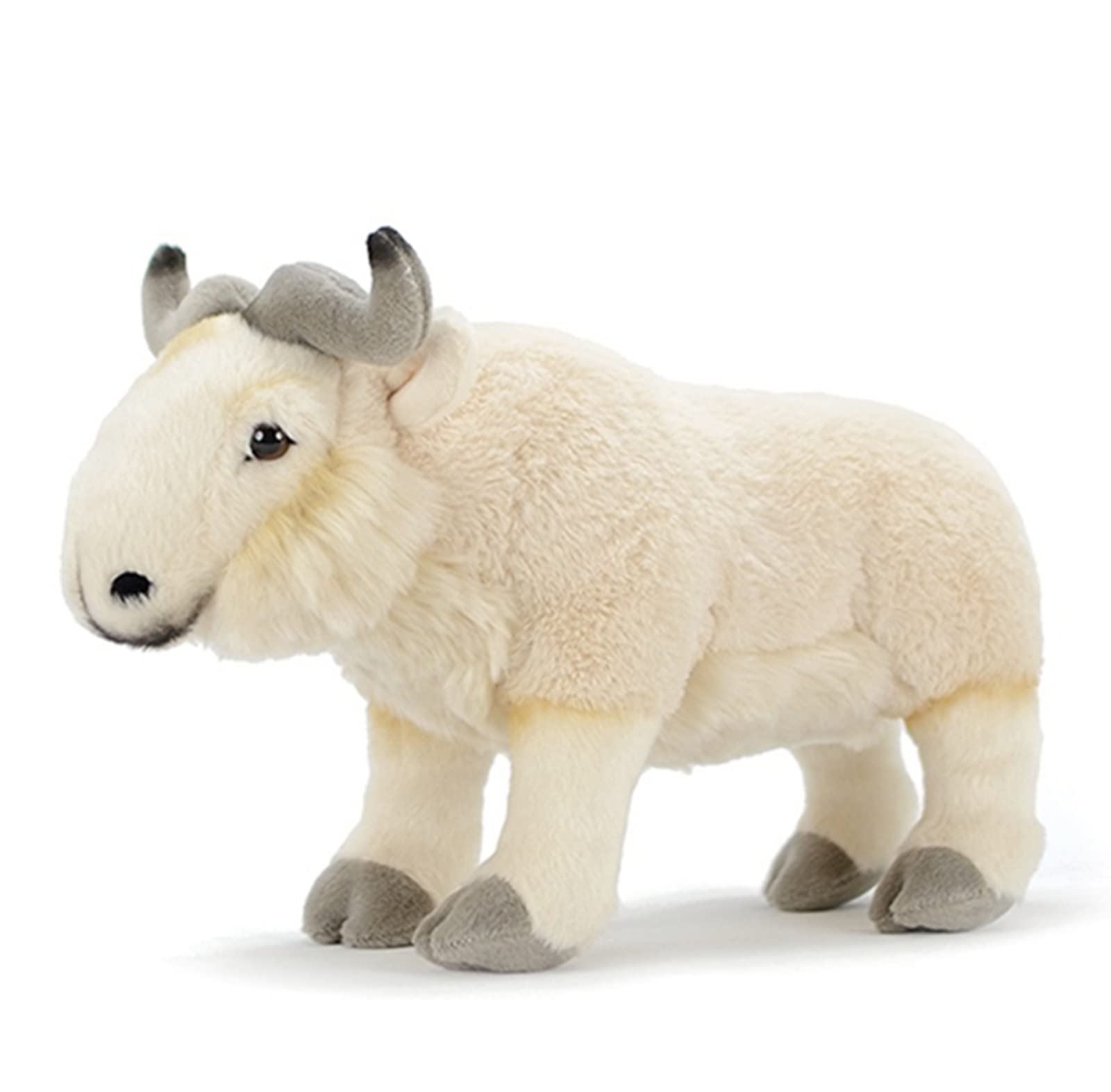 Takin Plush Toy - Lifelike 14” Takin Stuffed Animals, Soft Wild Animals Crawling Takin Stuffed Toys, Unique Plushie Toys Model Dolls Collection for Kids